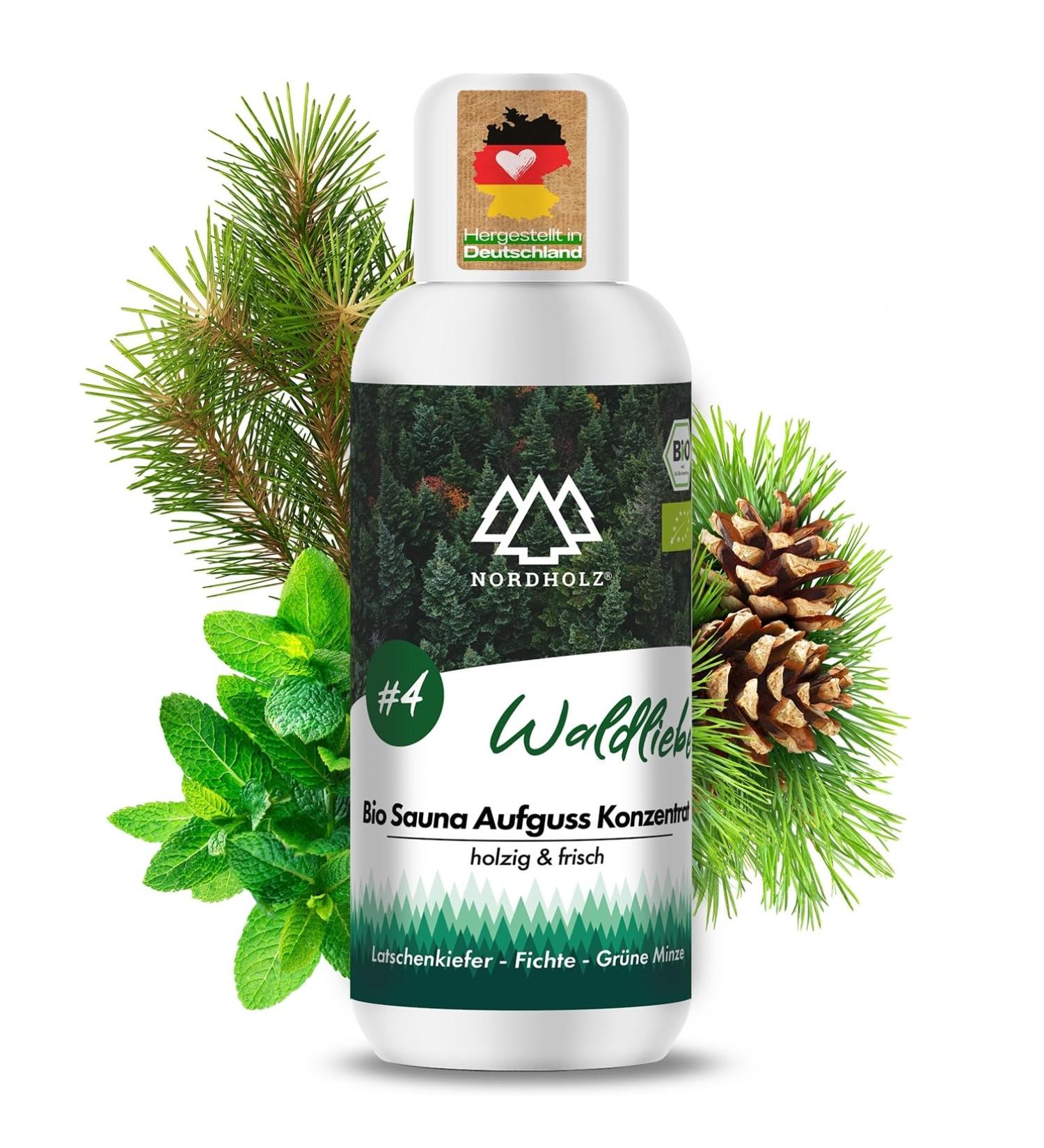 Nordholz Sauna Infusion - 48 Varieties 100ml | #4 Forest Love - Natural Sauna Fragrance for Relaxation & Wellness | Perfect Sauna Accessories - Buy Online on GoSupps.com