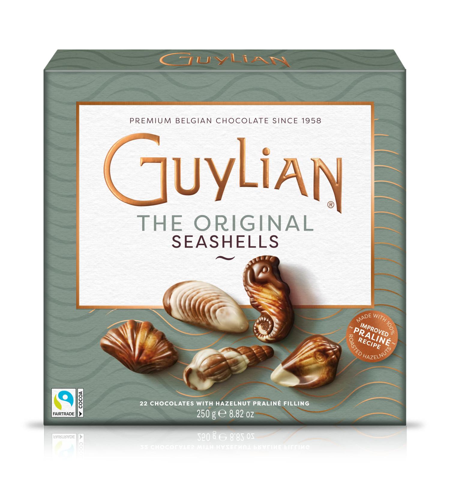 Guylian Lot de 22 chocolats au chocolat belge chocolats farcis au pralin aux noisettes bo te de chocolats en forme de coquillage 22 unit s - 250 g - Buy Online on GoSupps.com