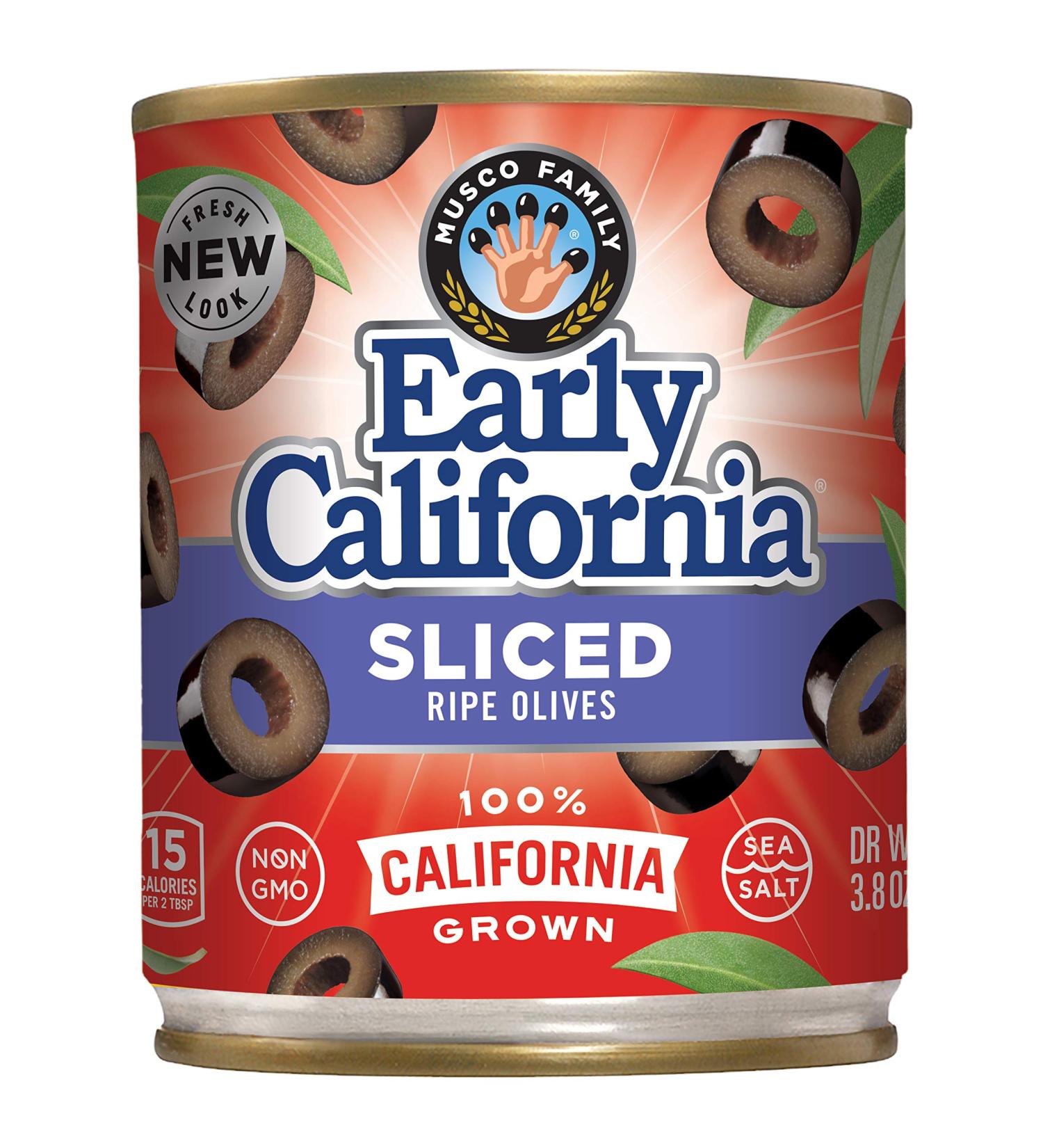 Early California Sliced Ripe Black Olives 3.8 oz - 12 Pack - Buy Online on GoSupps.com