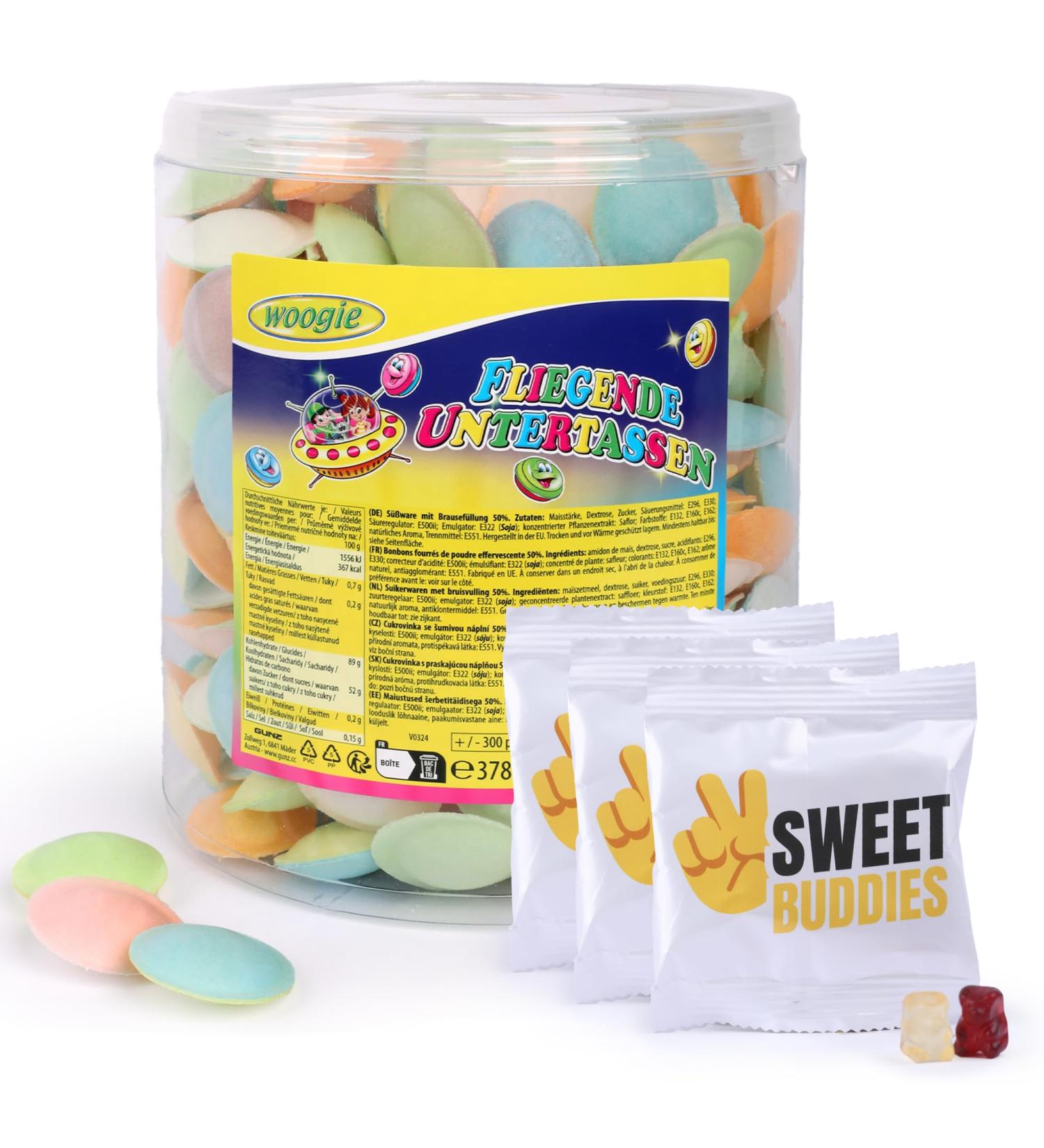 Woogie Soucoupes volantes 378g env. 300 pi ces - OVNIs effervescents multicolores en gaufrettes de papier alimentaire - Friandises r tro cultes pour f tes anniversaires d'enfants & classes d' cole - Buy Online on GoSupps.com