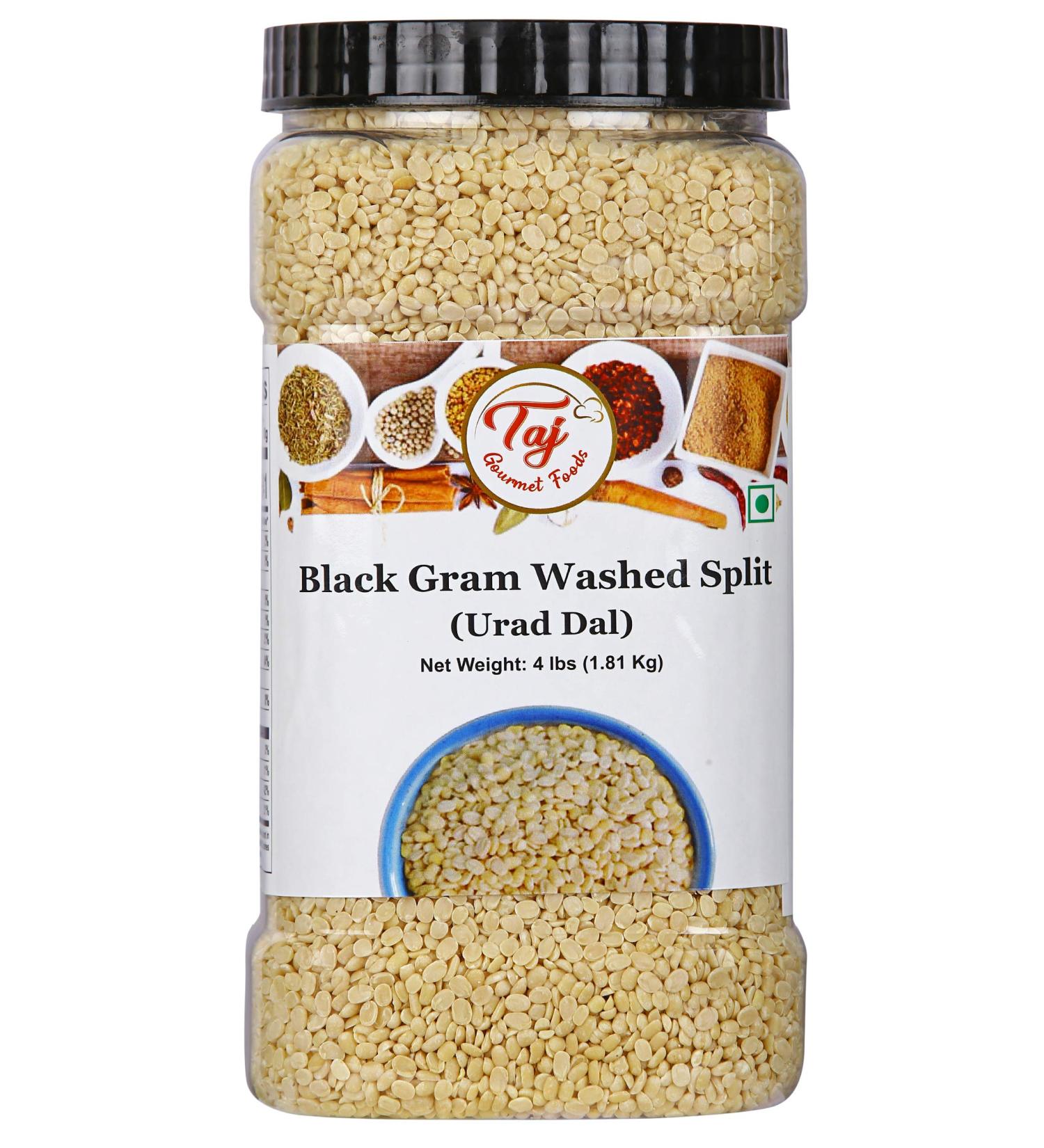 TAJ Premium Indian Urad Dal  (4-Pounds Jar) 1 Count (Pack of 1) - Buy Online on GoSupps.com