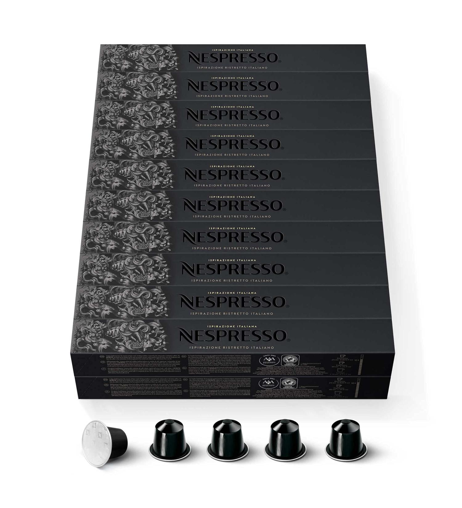  Nespresso Nespresso Original Bundle of 200 Ristretto Coffee Capsules Intensity 10 For Ristretto & Espresso (20 packs of 10) - Buy Online on GoSupps.com