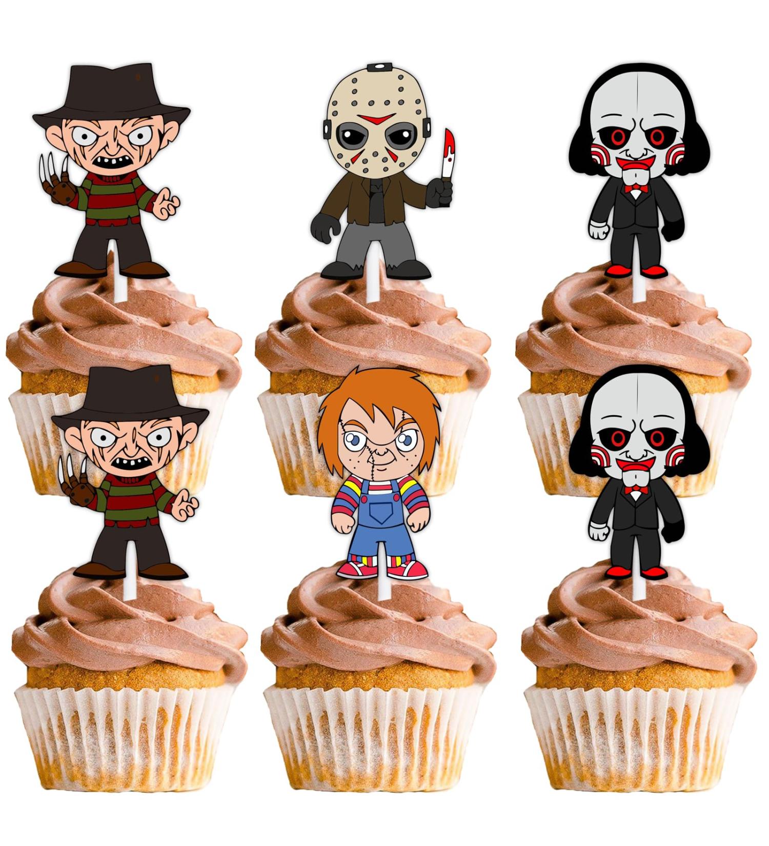 S-Cp-0020 Ice Cream Fruit Dessert Cupcake Topper Colorful Glitter Happy Birthday Sensory Pop Game Theme Decor Supplies Baby Shower Boys Girls Birthday Party Decorations - Buy Online on GoSupps.com