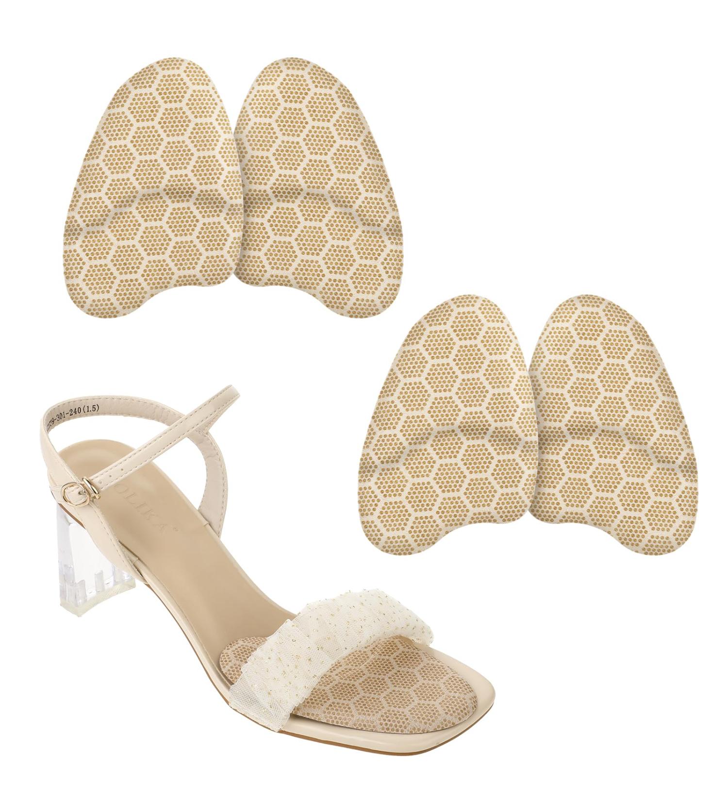 Metatarsal Pads for Women - 2 Pairs Self-Adhesive Heel Grips | Soft Ball of Foot Cushions for High Heels & Open Toe Shoes | Reusable Comfort Pads - Buy Online on GoSupps.com