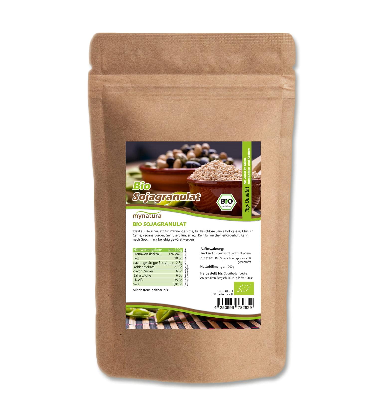 Mynatura Bio Soy Granulate - Toasted Soybeans Meat Alternative (1000g) | Natural Vegan Protein - Buy Online on GoSupps.com