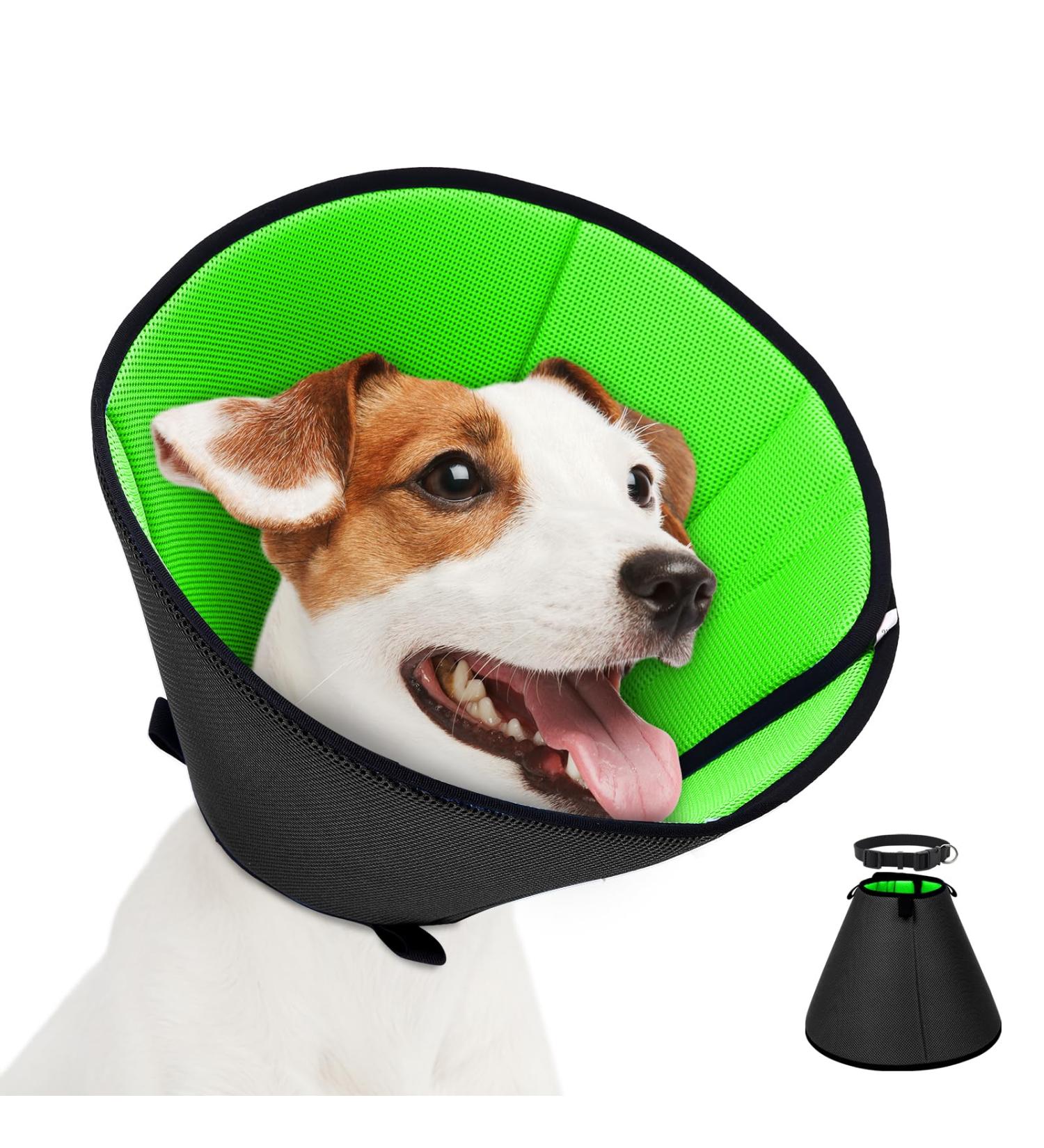 Supet Breaker for Dogs - Adjustable Leak Protection Cone | Soft Breathable Necktape | Perfect for After Surgery | 20-25.5cm Black - Buy Online on GoSupps.com