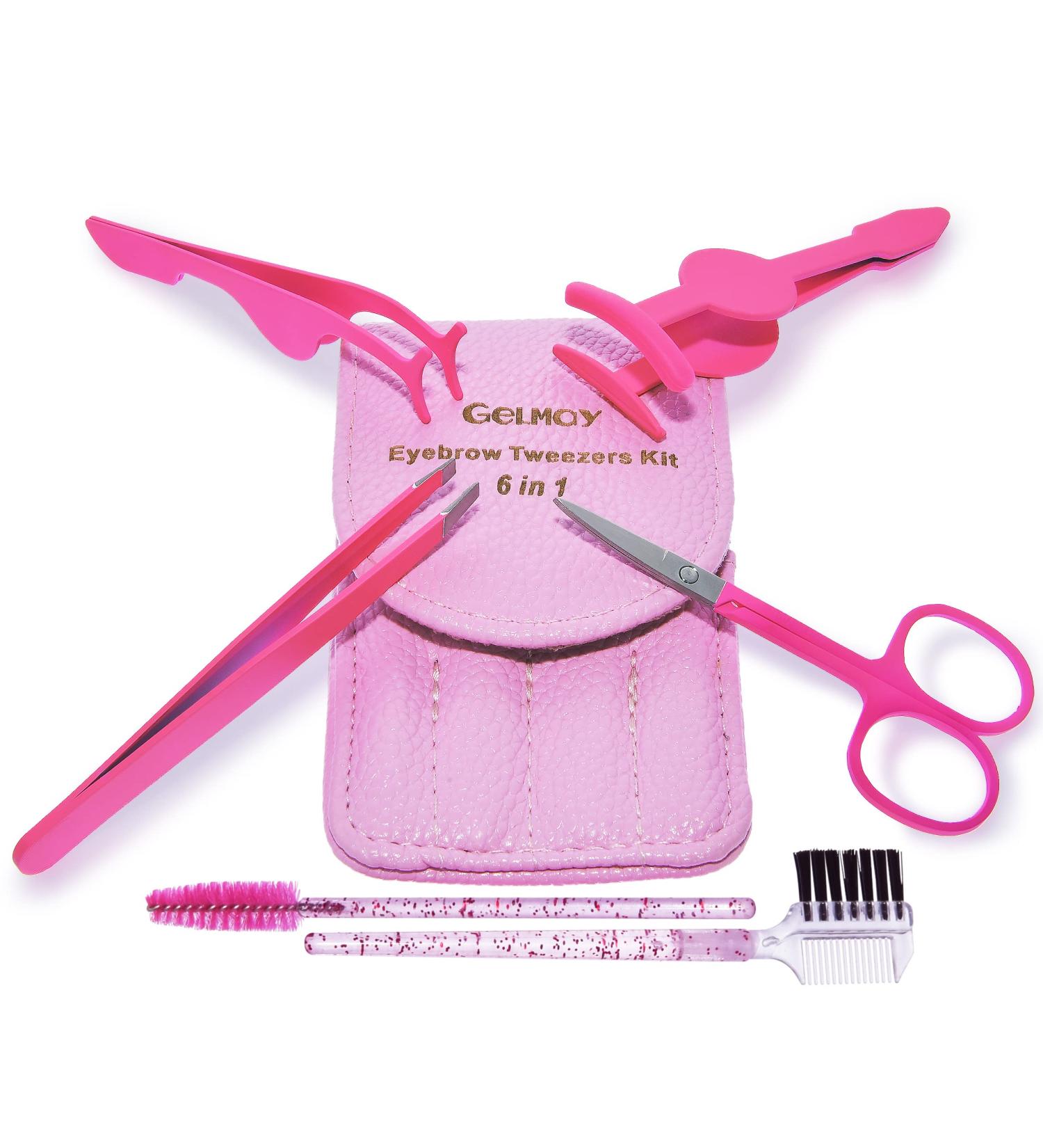 6Pcs Eyelash Curlers and Eyebrow Grooming Kit Set - Tweezer, Applicator Tool, Comb, Scissor, Clippers, and Brush - Portable Mini Set for Women - Fake Lash Cosmetic Essentials - Buy Online on GoSupps.com