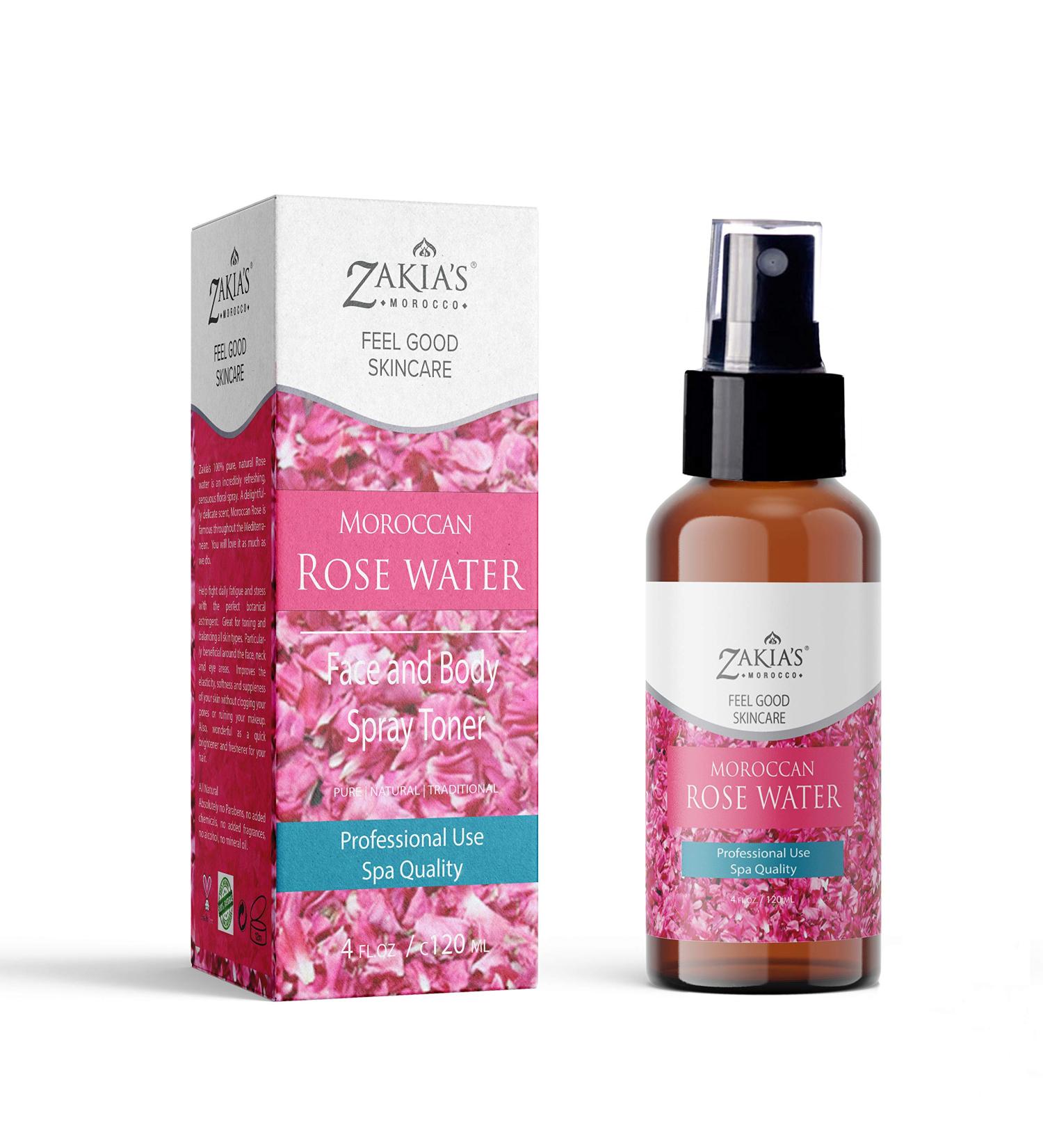 HYDROSOL Water Collection (Rose Water 4 oz) - Moroccan Rose Water for Face & Hair - 4 oz - Buy Online on GoSupps.com