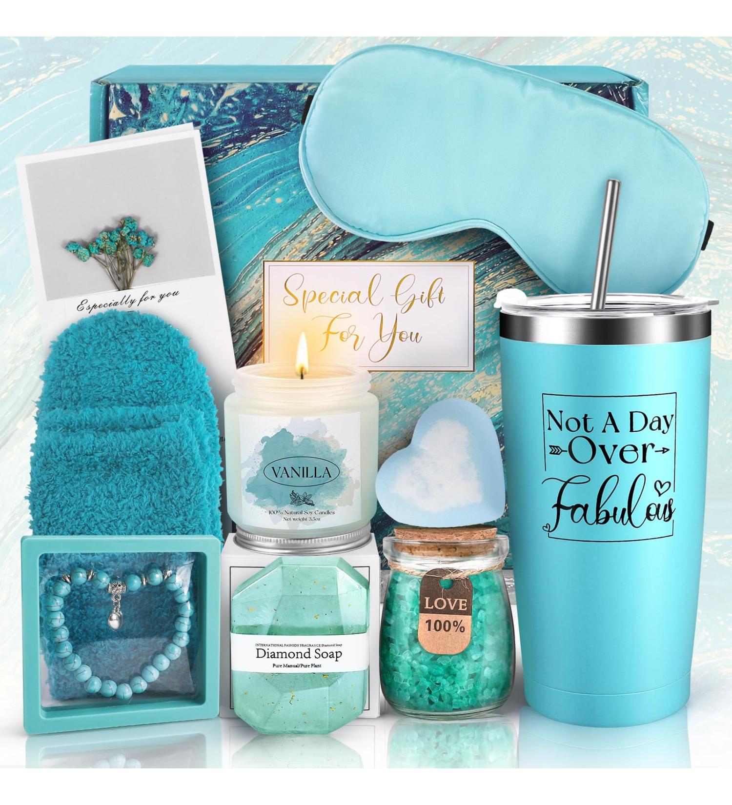 NLUS Relaxing Spa Gift Basket - Unique Birthday & Get Well Soon Gifts for Women Moms Sisters Friends | Perfect Mother's Day Presents - Buy Online on GoSupps.com