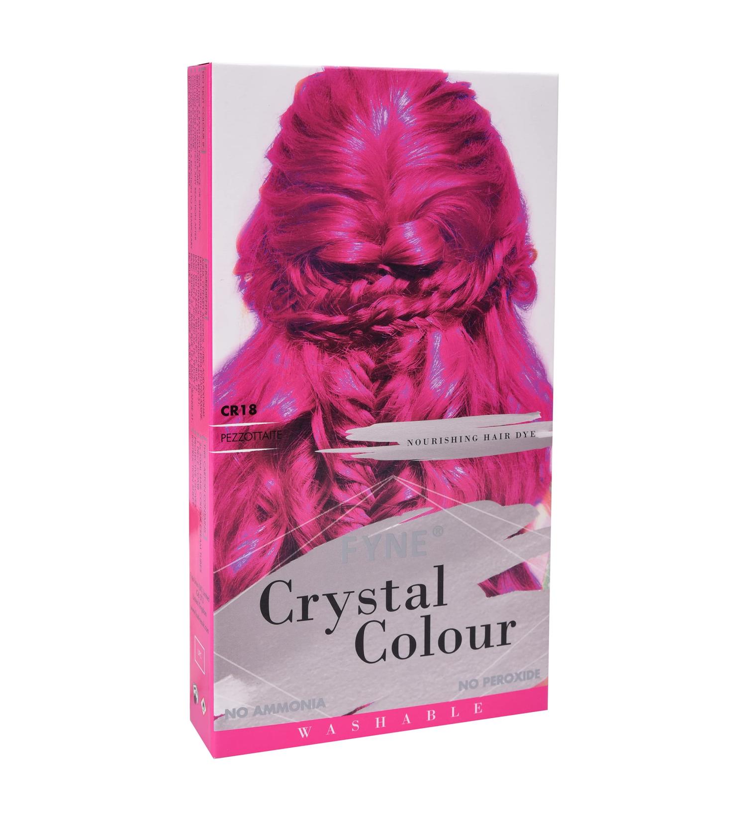 FYNE Crystal Colour Pink - Pezzotaite Semi Permanent Hair Dye for Women | Nice and Easy with Built-in Conditioner | Healthier, Shiny Hair - Buy Online on GoSupps.com