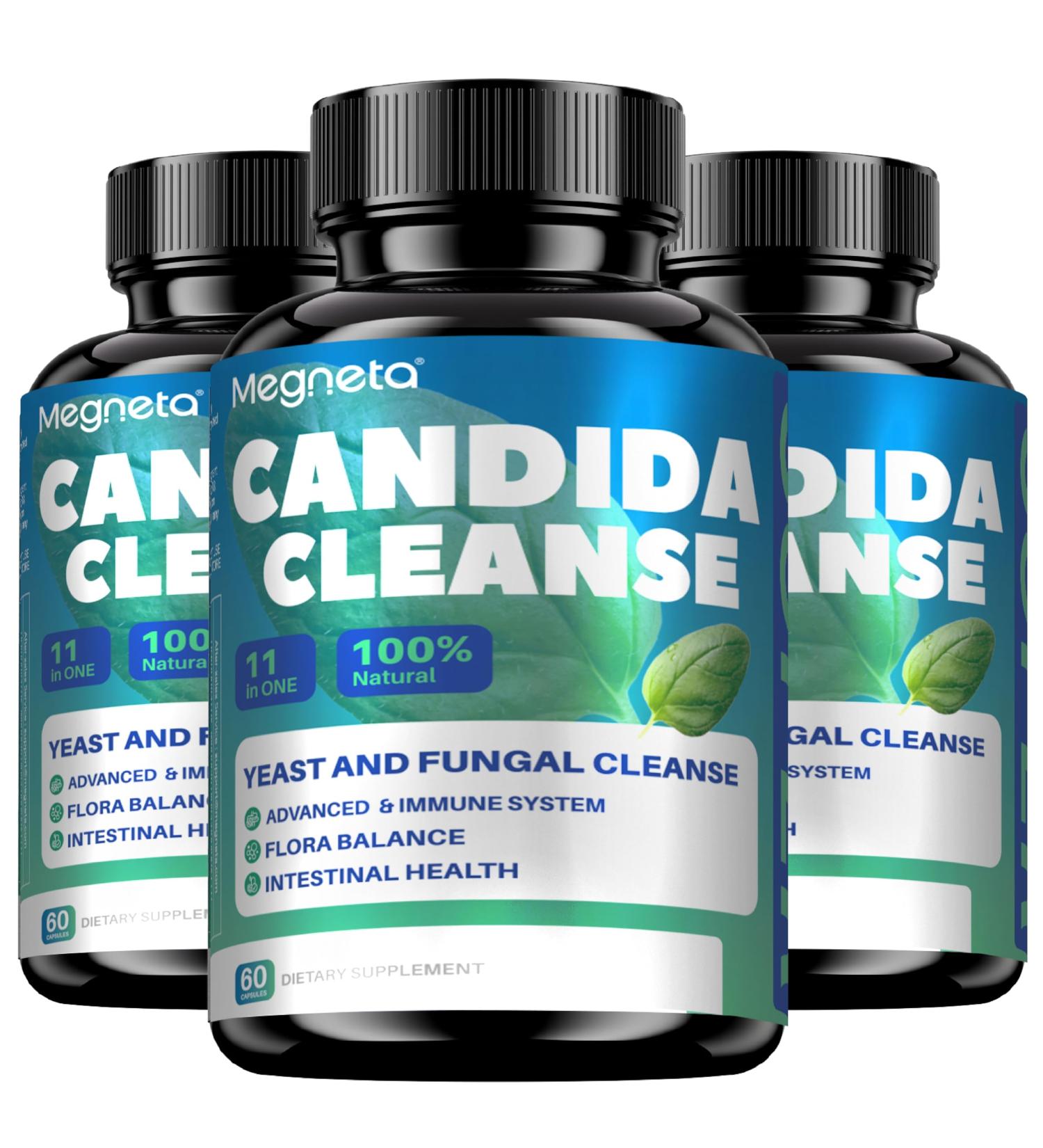 Candida Cleanse Supplement Support Immune Health 180 Capsules 3 Packs-180 Count