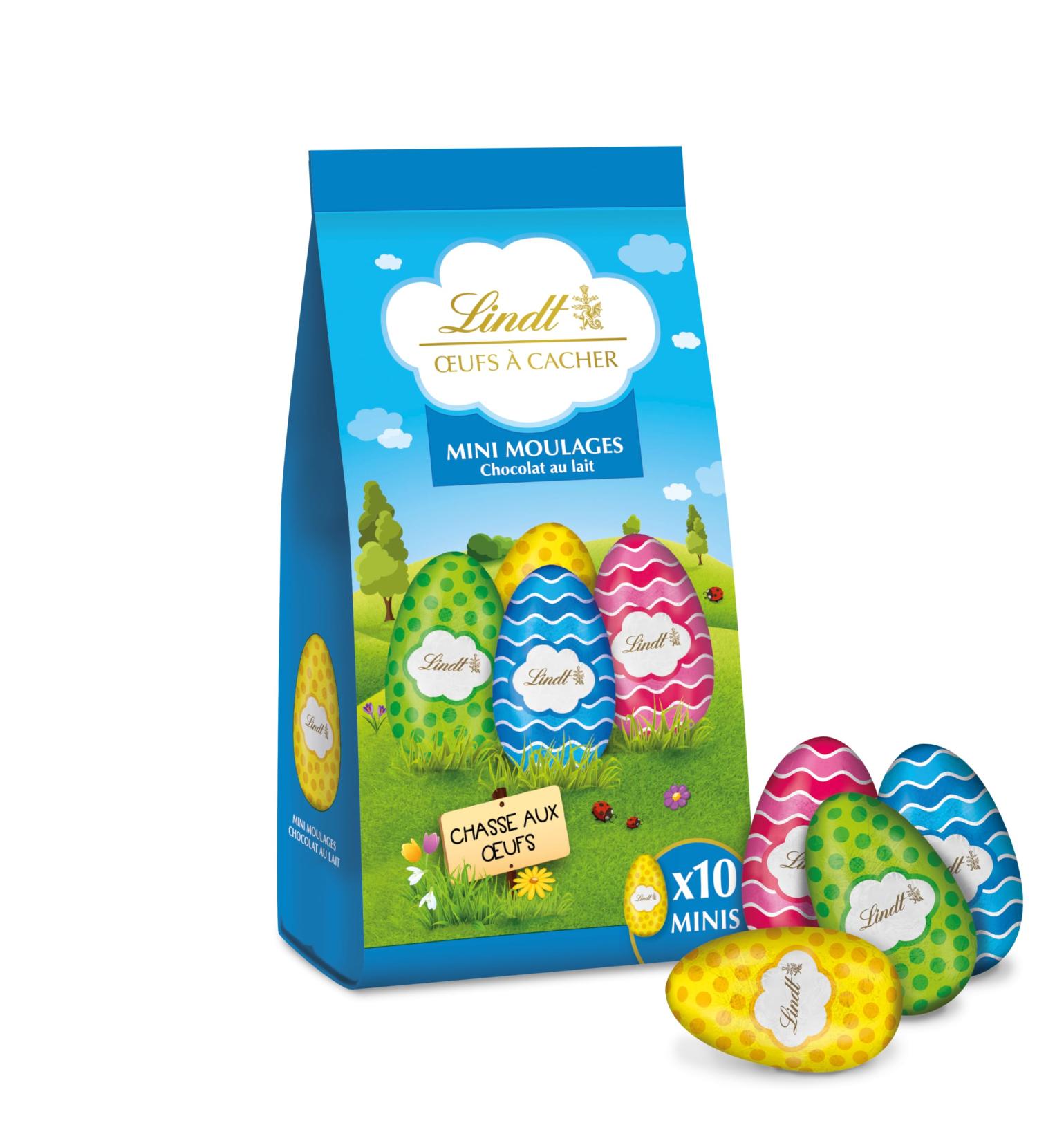 Lindt - Sachet de Mini-Moulages UFS A CACHER - Chocolat au Lait - Id al pour P ques 120g ufs creux 120g - Buy Online on GoSupps.com