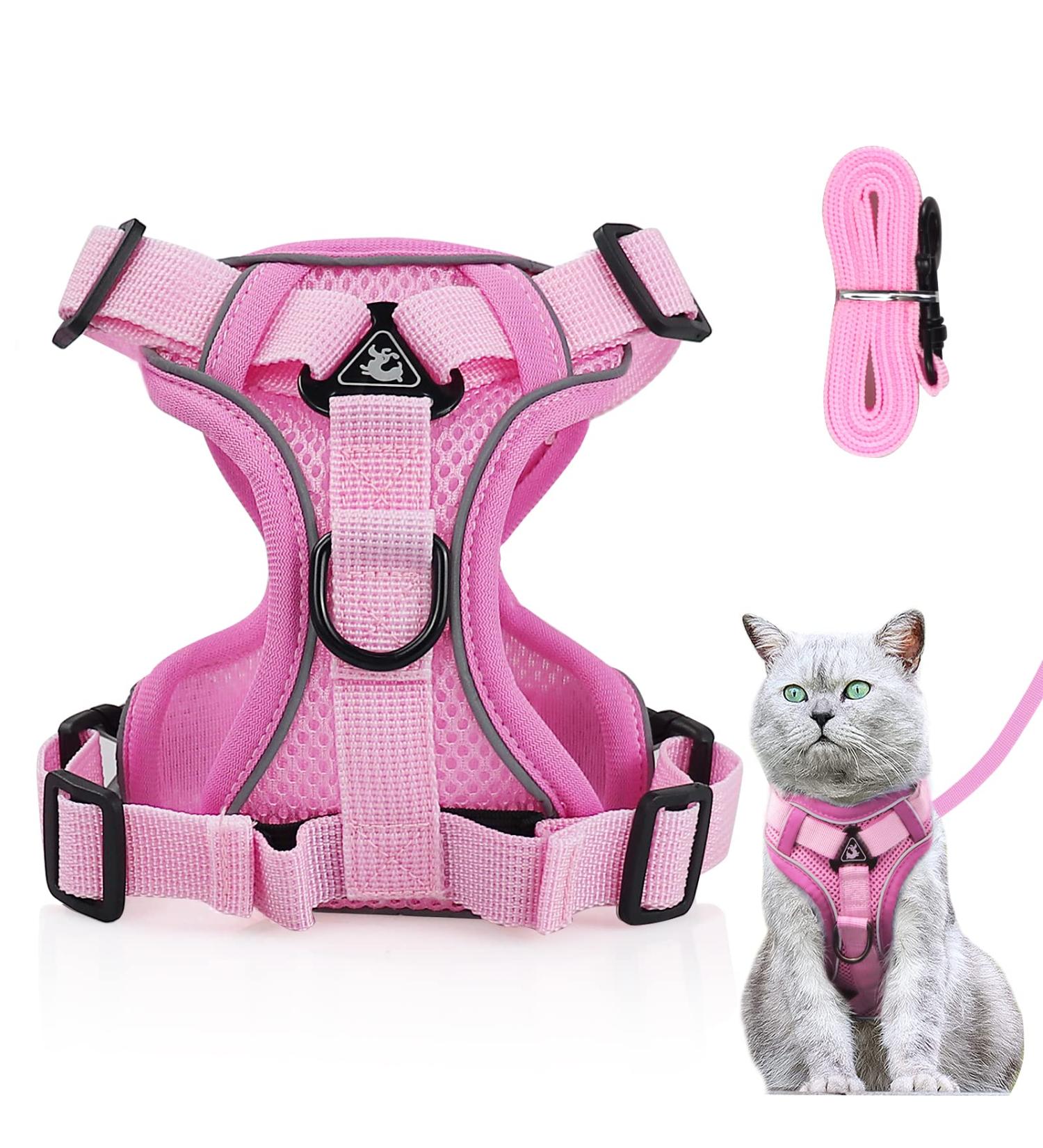 Adjustable Cat Dishes | Cat Bowls with Line Set for Kittens & Puppies - Light Pink (L) | Shop Now - Buy Online on GoSupps.com