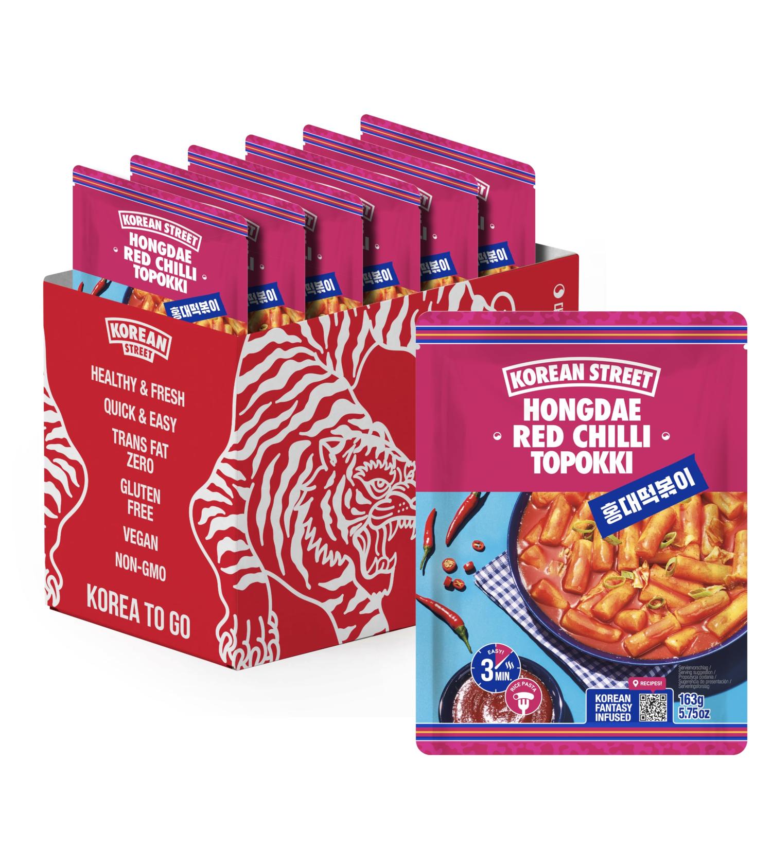 Kost Hongdae Tteokbokki - Spicy Korean Rice Cake Snacks for Gourmet Lovers | Easy to Cook 6 Pieces - Buy Online on GoSupps.com