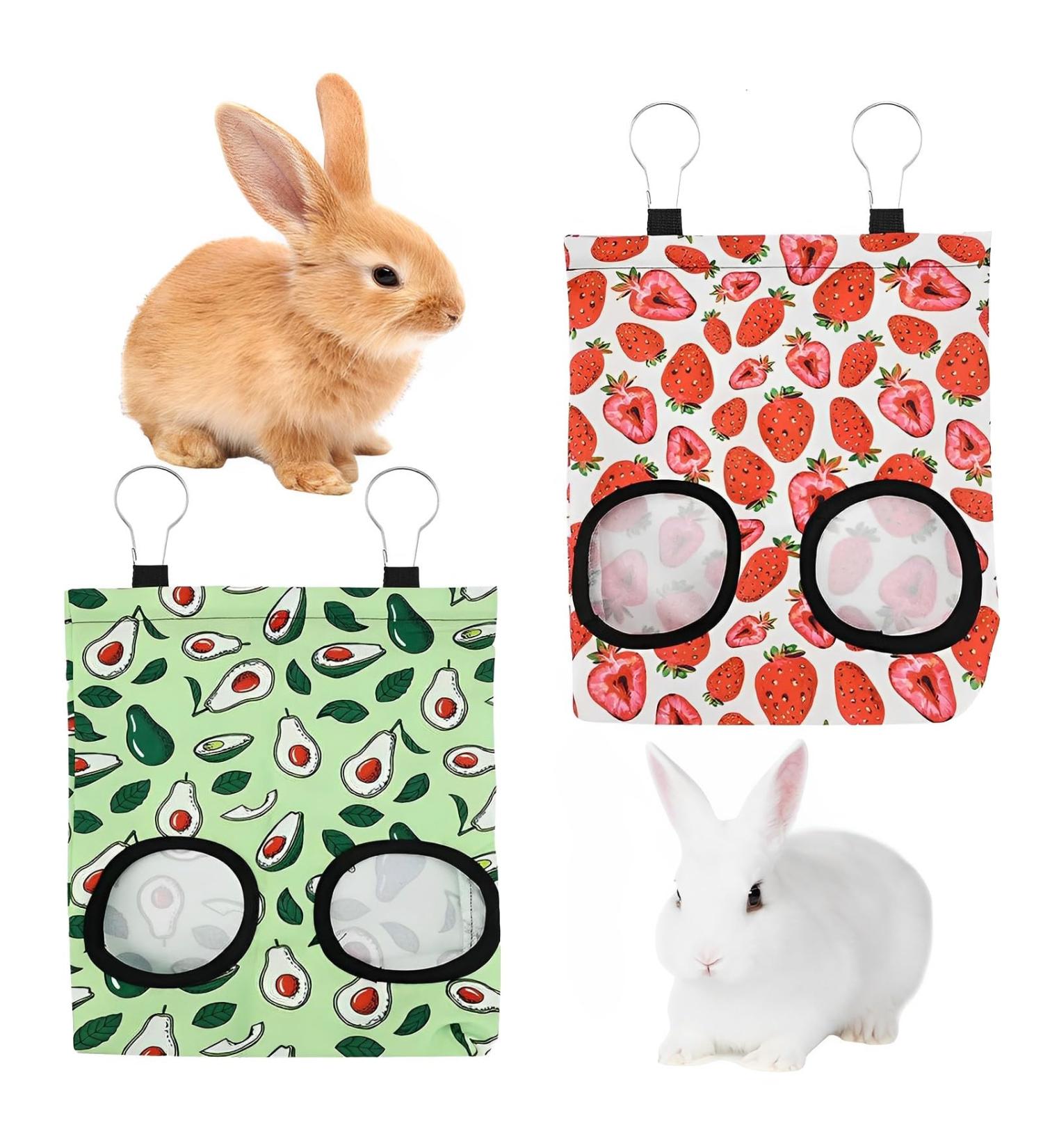 2 PCS Guinea Pig Hay Feeder Rabbit Hay Feeder Hanging Hay Feeding Bag Rabbit Accessories for Rabbits Guinea Pigs Hamsters Pet Pigs Or Other Small Animals Choose - Buy Online on GoSupps.com