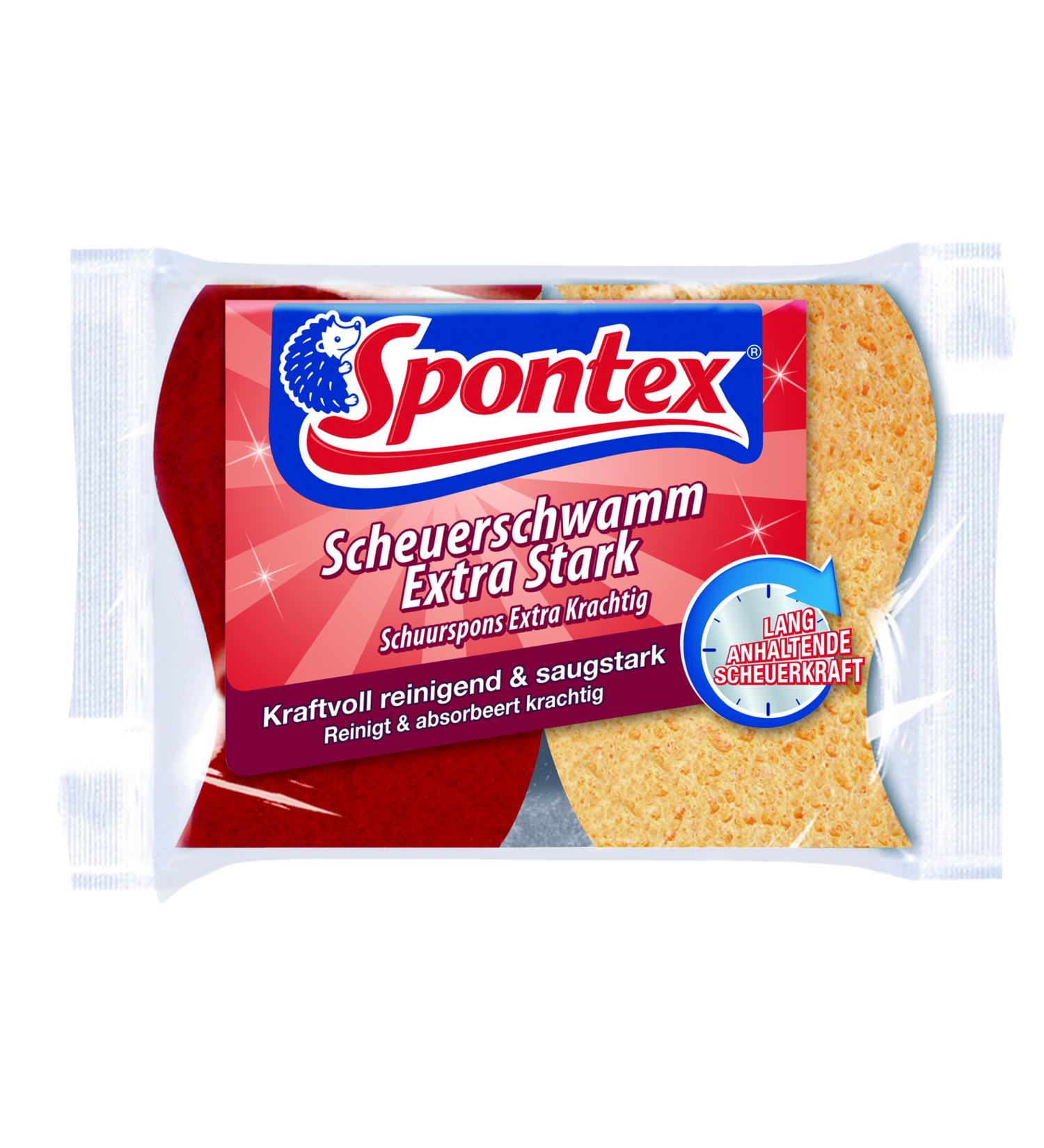 Buy Spontex Extra Strong Scouring Sponge 2-Pack - Durable & Effective Cleaning Solution | International Shipping Available - Buy Online on GoSupps.com