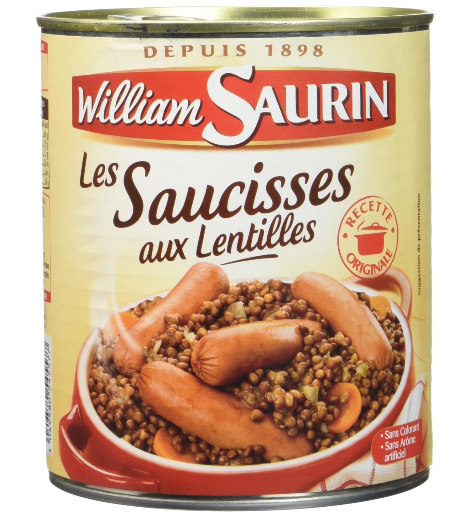 William Saurin Lentil Sausages Box 840 g - Pack of 3 - Buy Online on GoSupps.com