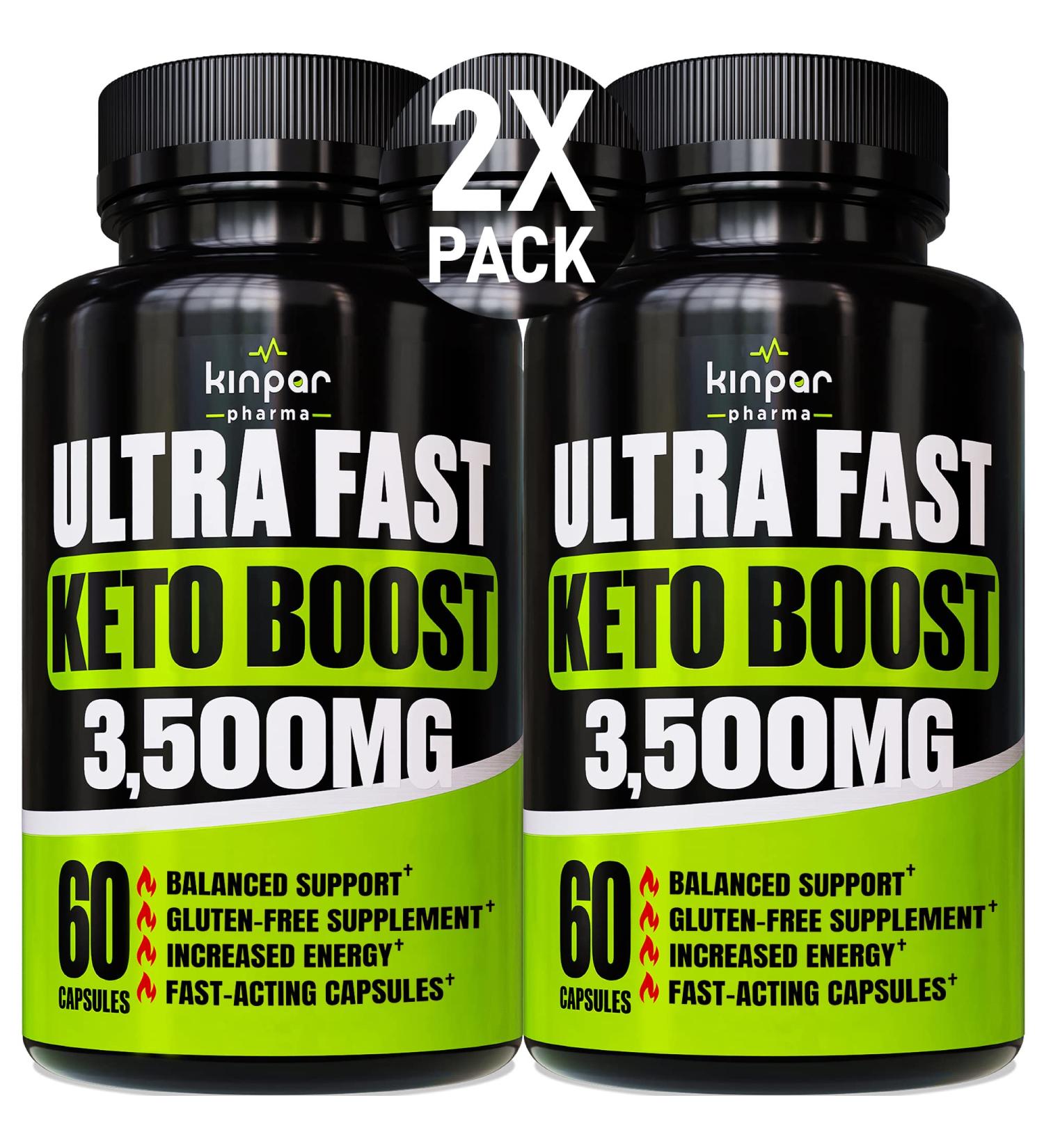 Kinpar Pharma Complete Keto Pills - Advanced Weight Management & Energy Support - Keto Fast Exogenous Ketones Supplement - 120 Capsules - Black - Buy Online on GoSupps.com
