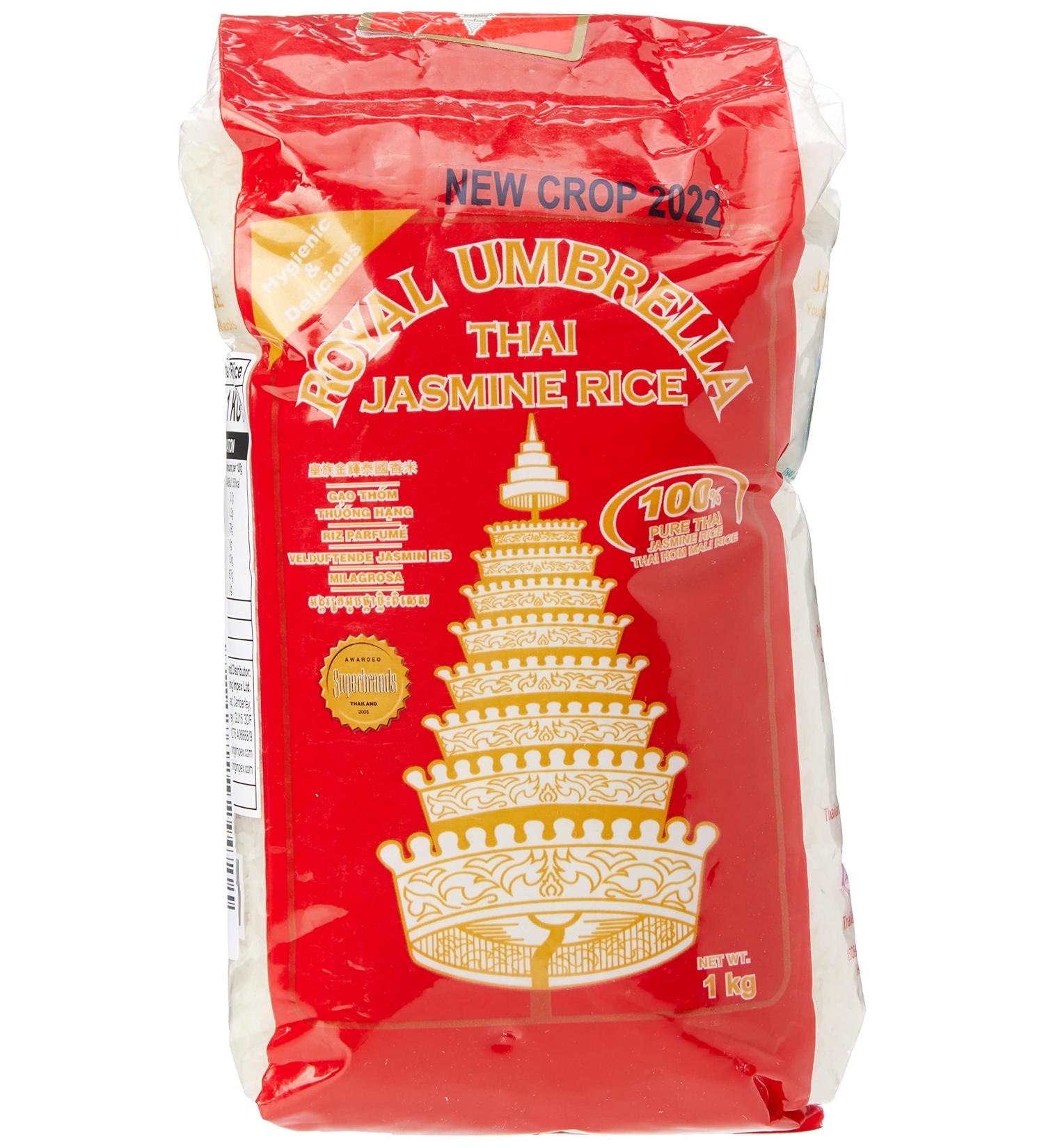 Royal Umbrella Thai Hom Mali Jasmine Rice Whole 1 kg - TRUTHM01 - Buy Online on GoSupps.com