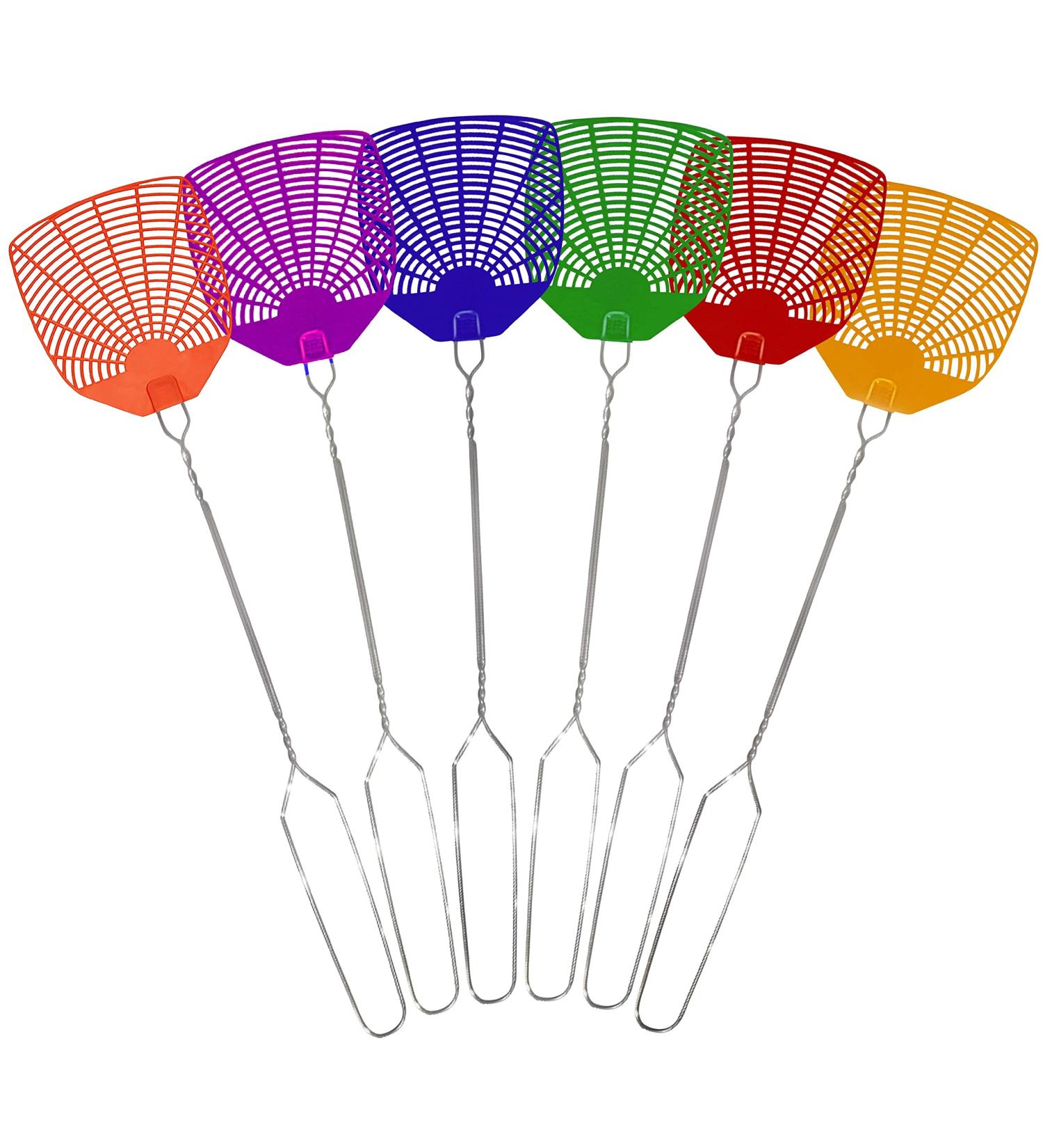 Supreme Extra Long Metal Fly Swatter 6 Pack - Indoor/Outdoor Bug & Fly Killer - Buy Online on GoSupps.com