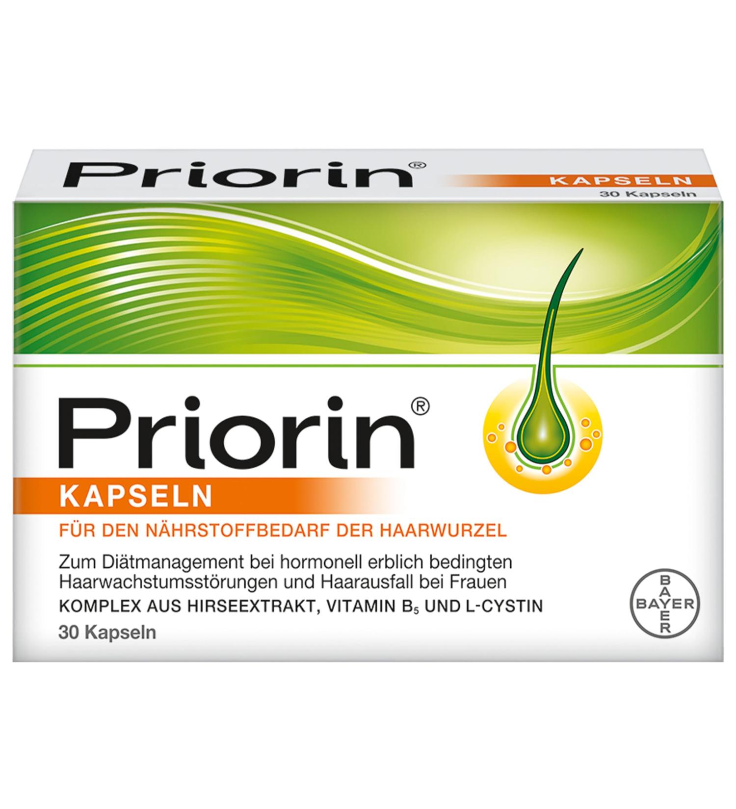 Priorin Capsules for Women's Hair Loss - 30 Capsules | Hormonally Hereditary Hair Growth Solution - International Shipping Available - Buy Online on GoSupps.com