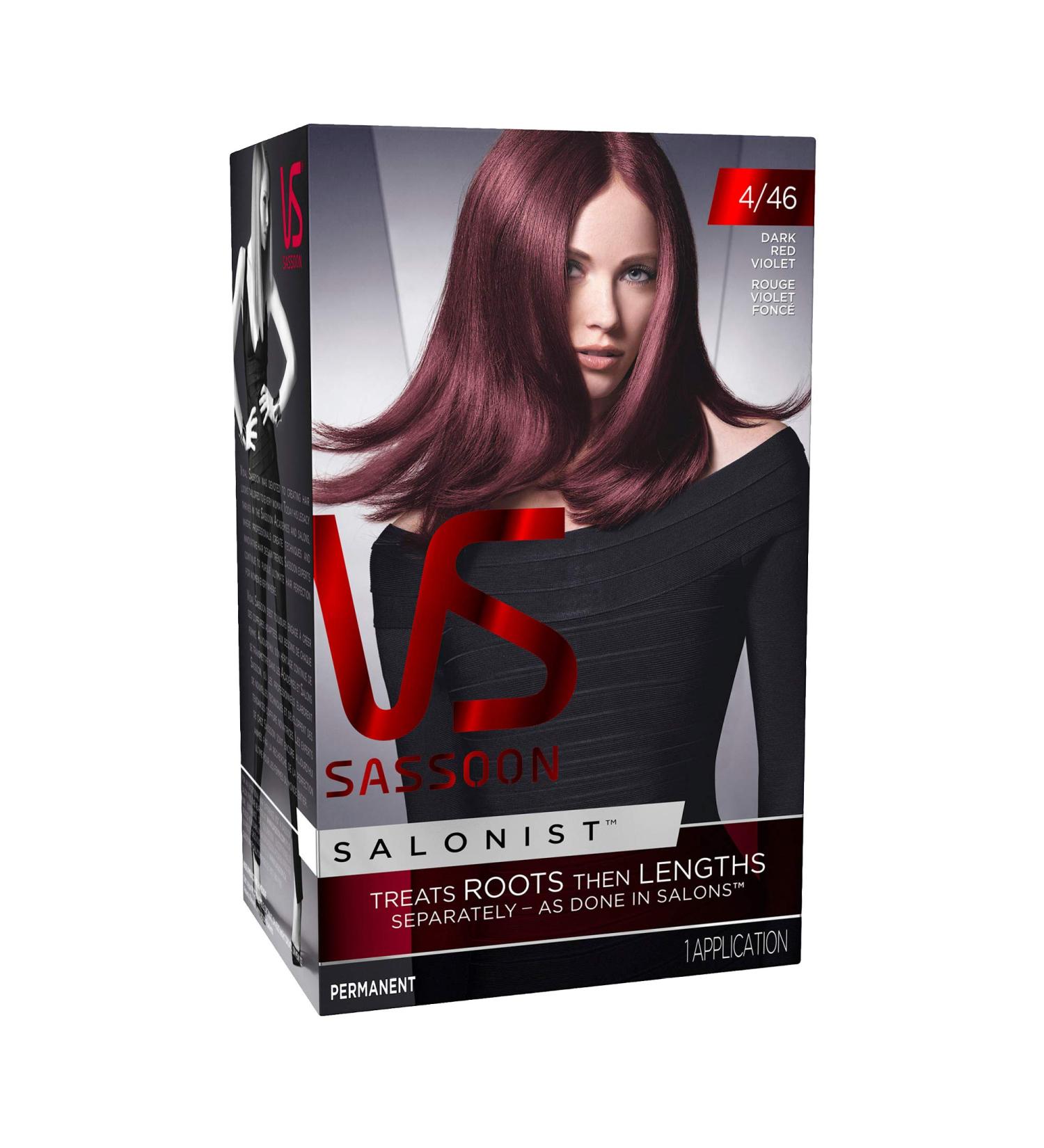 Vidal Sassoon Salonist Hair Colour Permanent Color Kit 4/46 Dark Red Violet by Vidal Sassoon - Buy Online on GoSupps.com