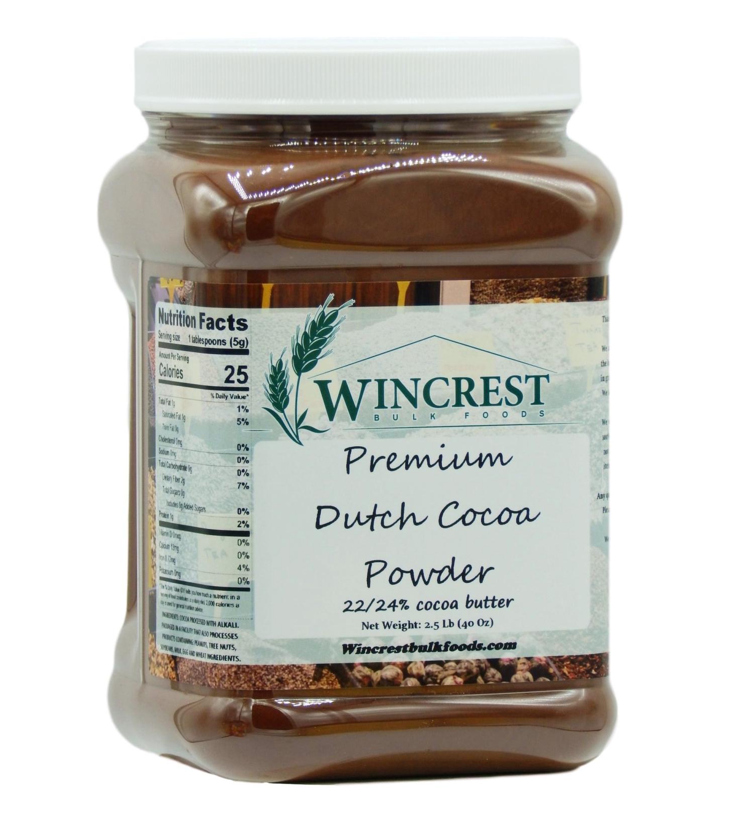 Premium High Fat Dutch Cocoa Powder - 2.5 Lb Tub
