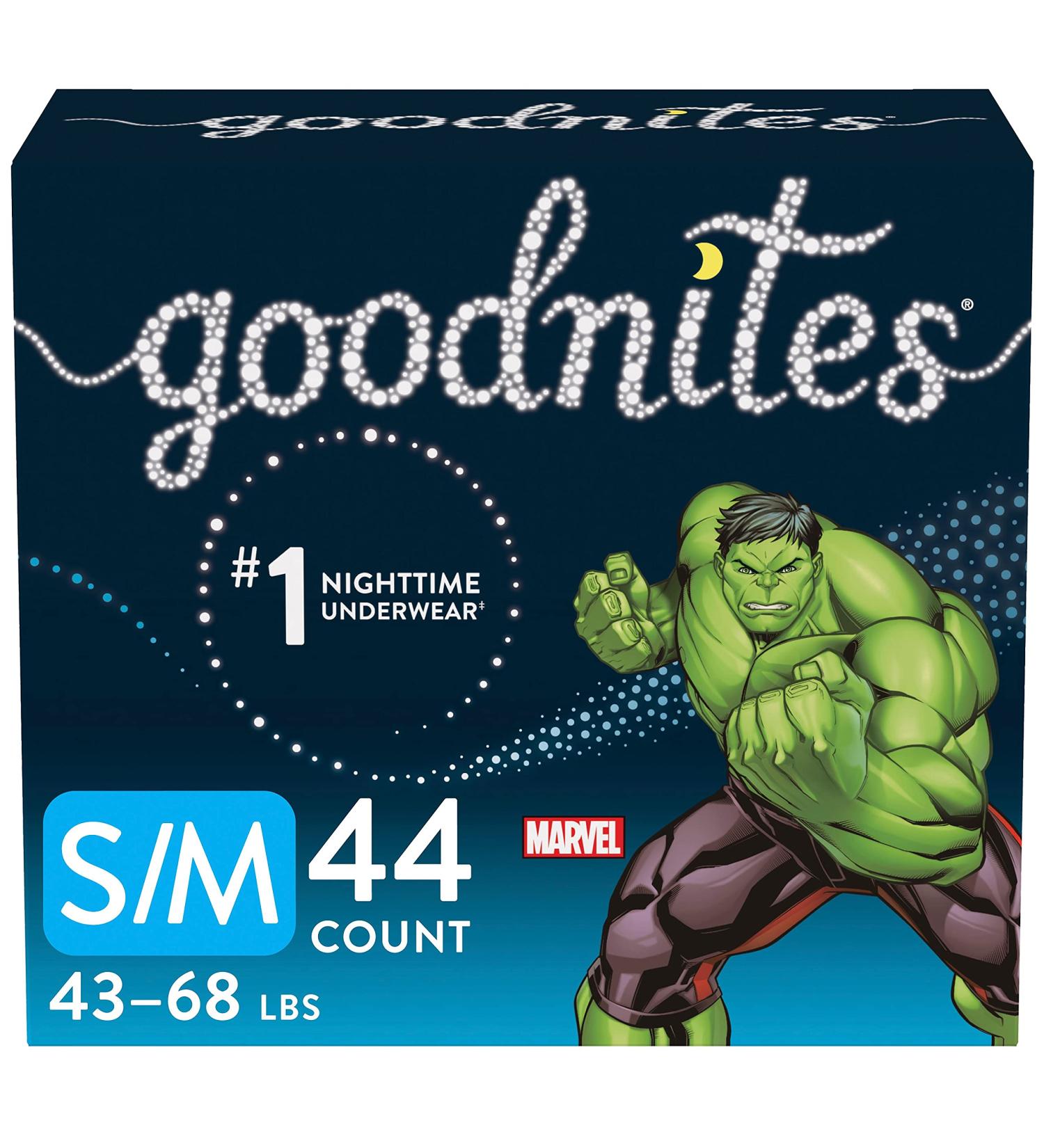 Goodnites Bedwetting Underwear for Boys S/M 44 Count (2 Pack) - Discreet Packaging - Small/Medium Size - 22 Count per Pack - Packaging may Vary - Buy Online on GoSupps.com