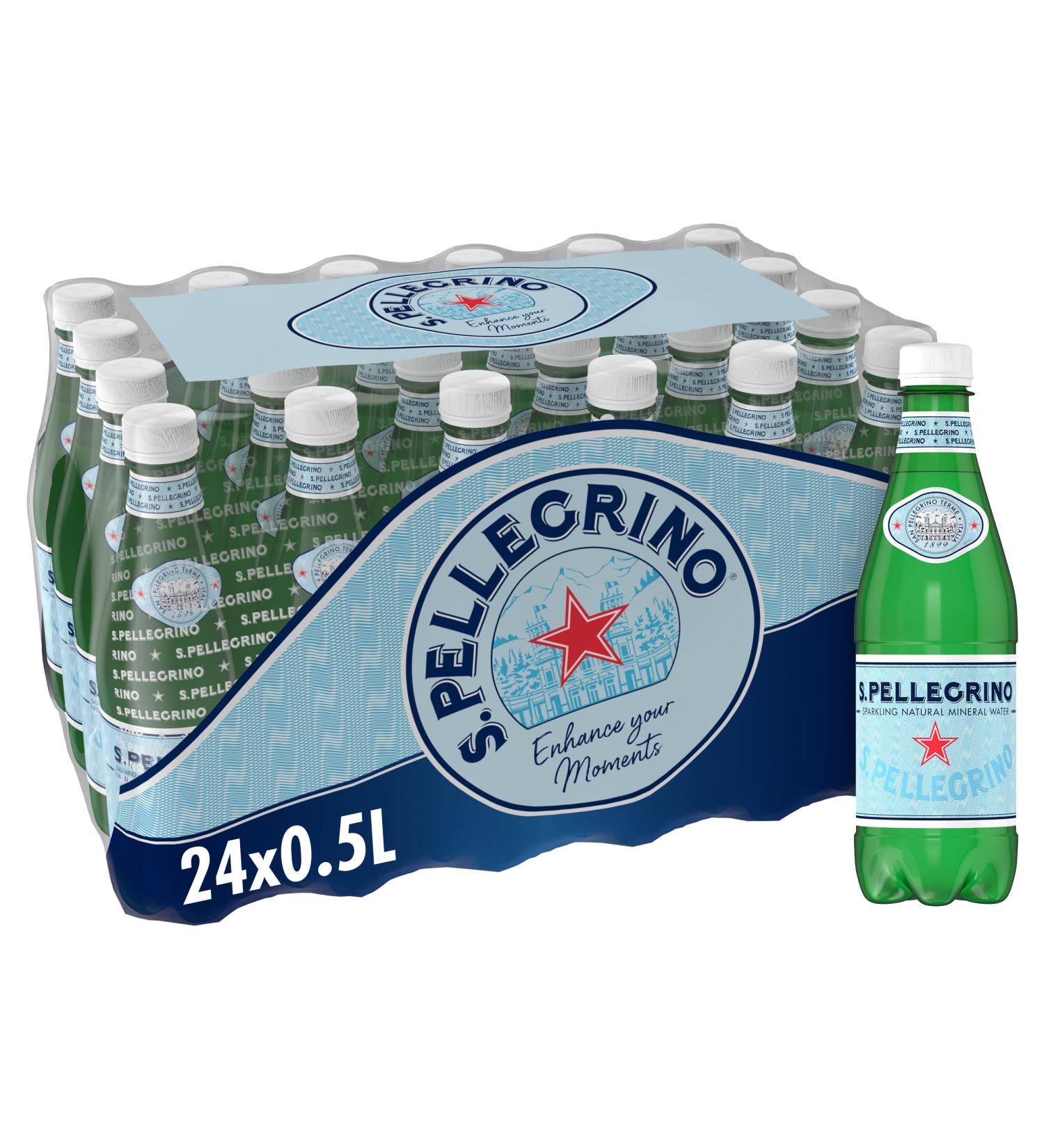 S. Pellegrino Natural Mineral Water with Gas 4 Packs of 6 x 50 cl 24 Bottles - Buy Online on GoSupps.com
