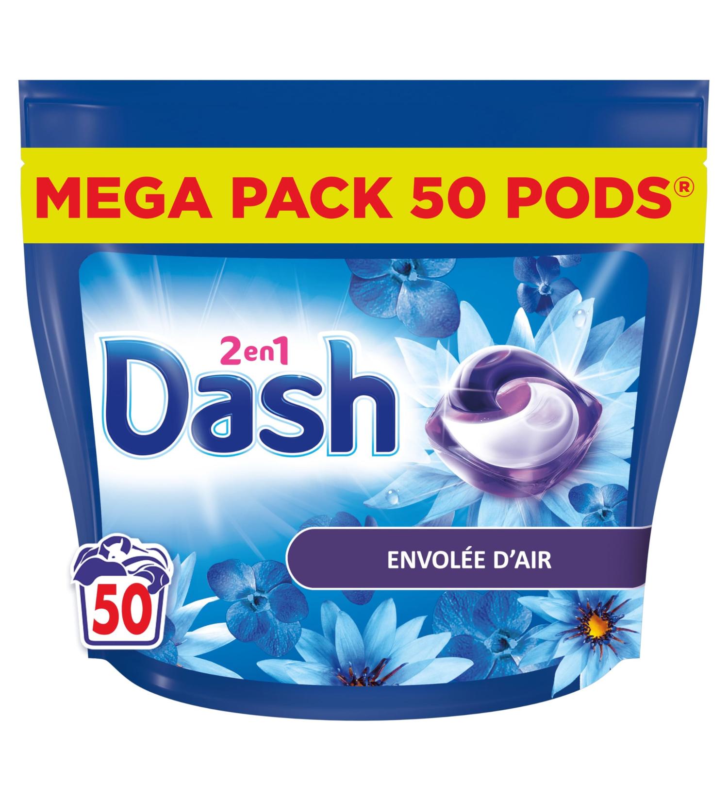 Dash 2-in-1 PODS Laundry Capsules 50 Washes Flight Air Ultra Cleaning and Long-Lasting Freshness Removes Inlaid Dirt and - Buy Online on GoSupps.com