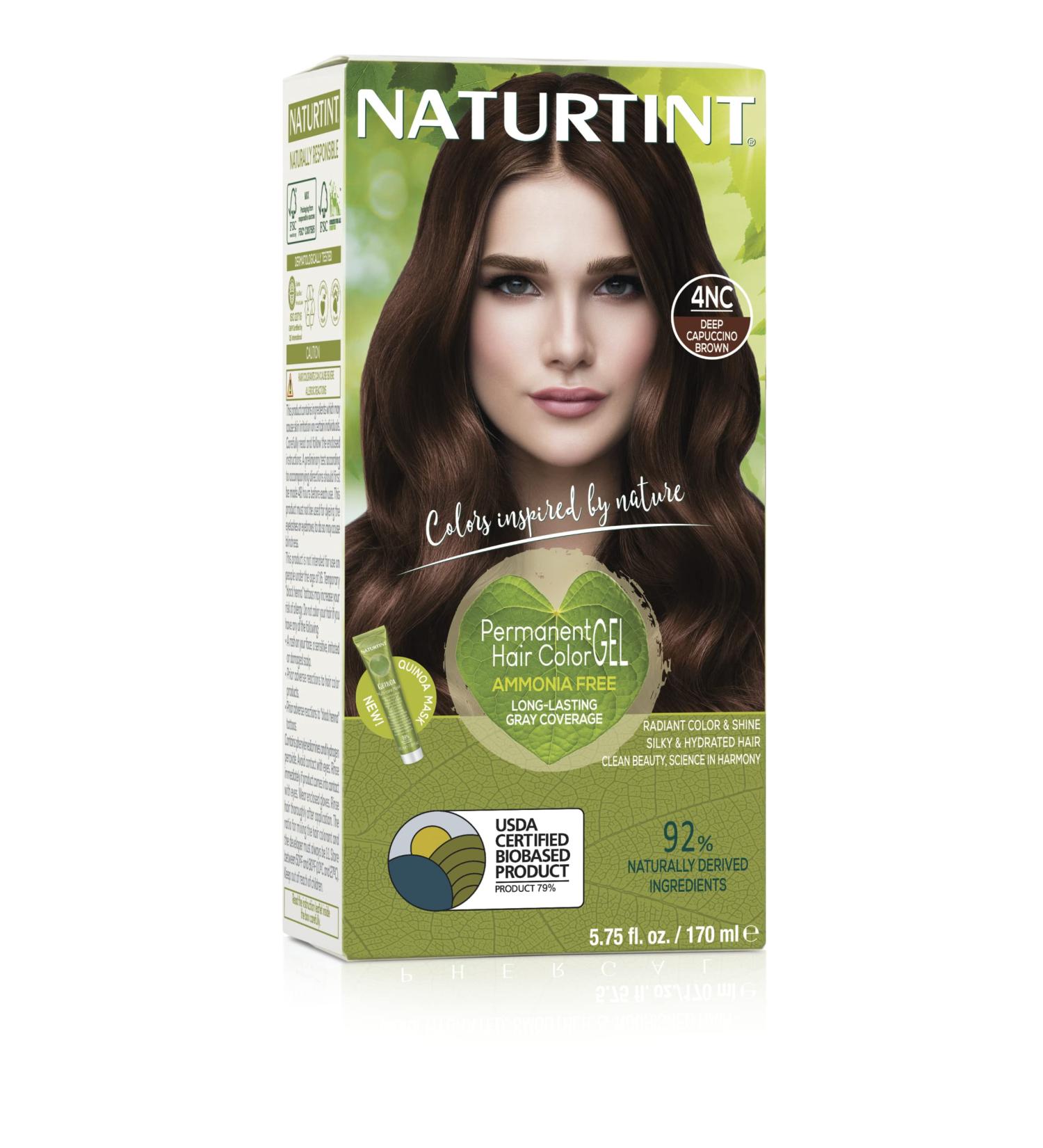 Naturtint 4NC Deep Cappuccino Brown Hair Color - Ammonia Free, Vegan, Cruelty Free - 100% Gray Coverage - Long Lasting Results - Buy Online on GoSupps.com
