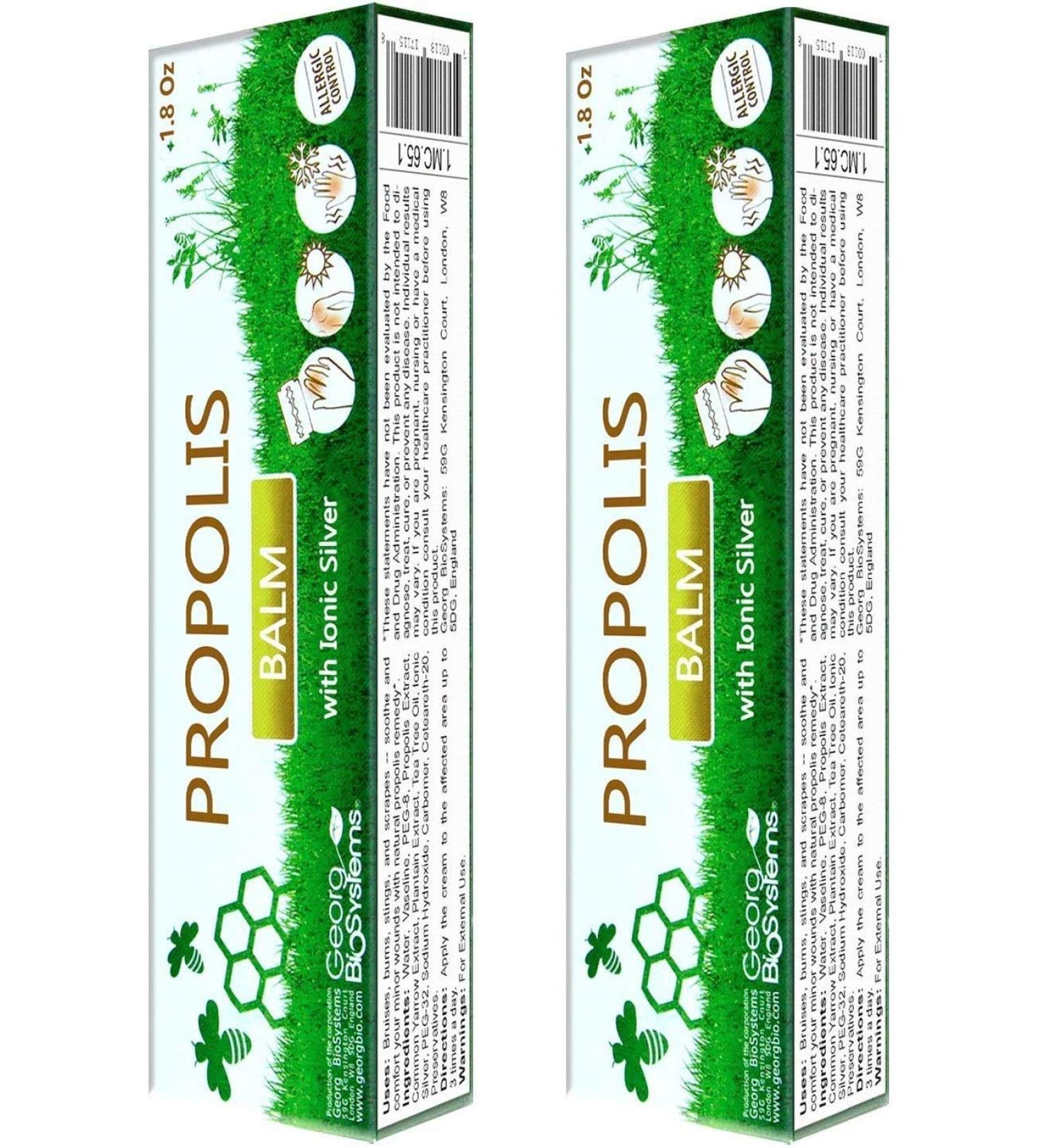 Propolis Balm with Ionic Silver 30g/1 Oz - Set of 2 | Natural Healing and Protection - Buy Online on GoSupps.com