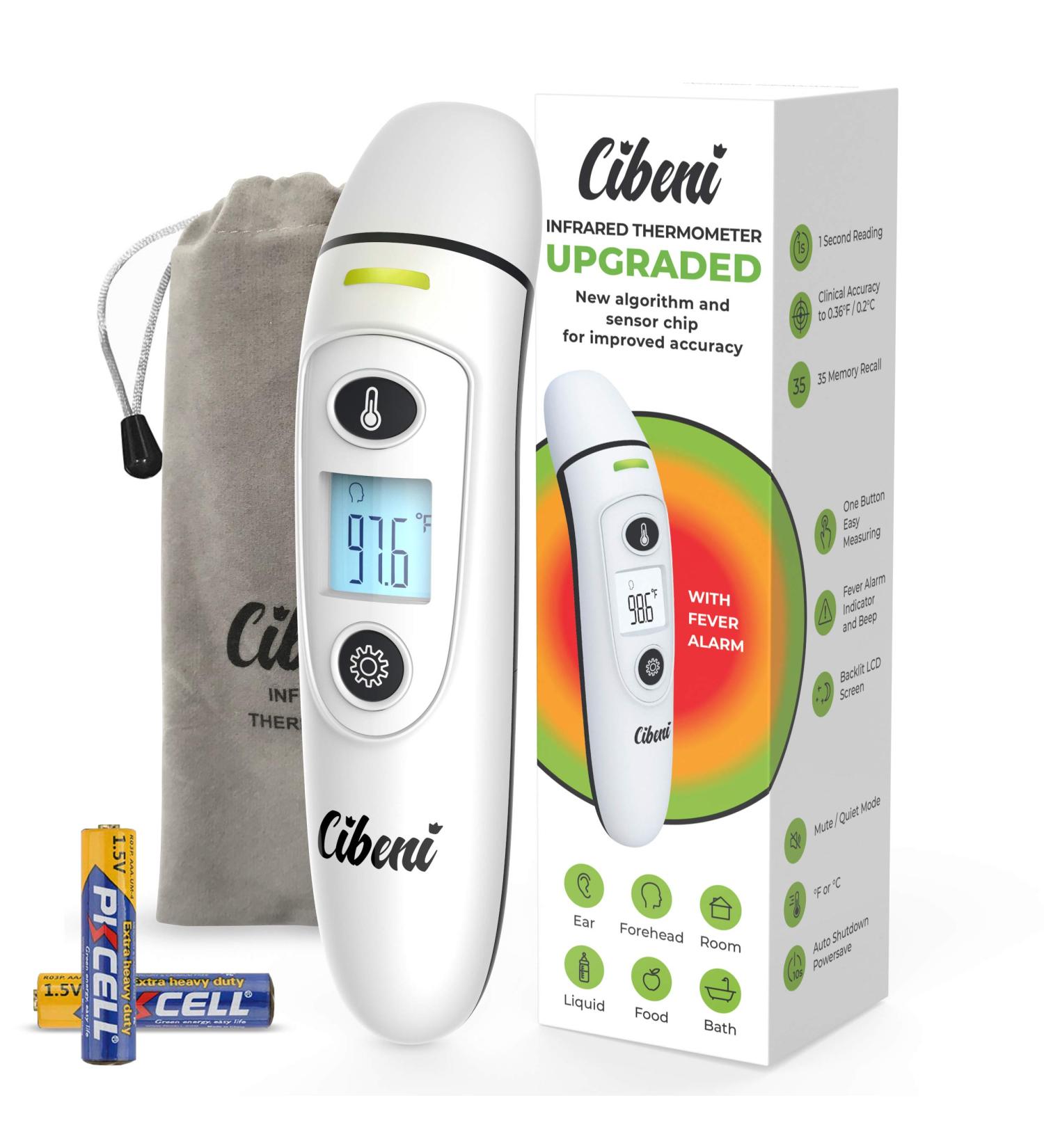 Digital Infrared Forehead Thermometer for Adults and Kids - Ear Function - 2020 Revolutionized Algorithm - Clinical Accuracy - Instant Read - Buy Online on GoSupps.com