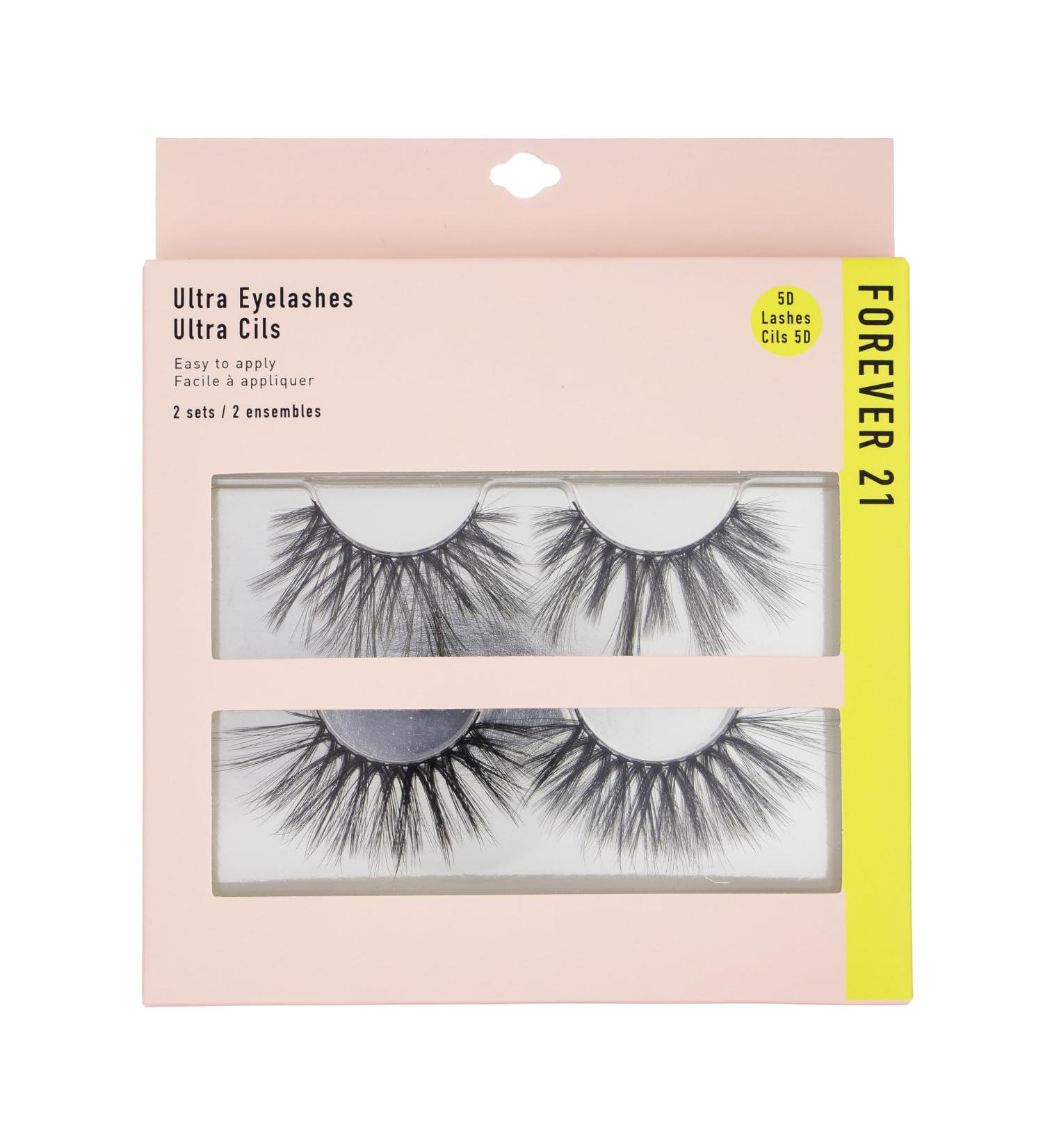 Forever 21 Eyelashes 2-Pack | Voluminous 5D Faux Lashes Set | Easy To Apply Women's Makeup Must Haves | F21 Beauty - Buy Online on GoSupps.com