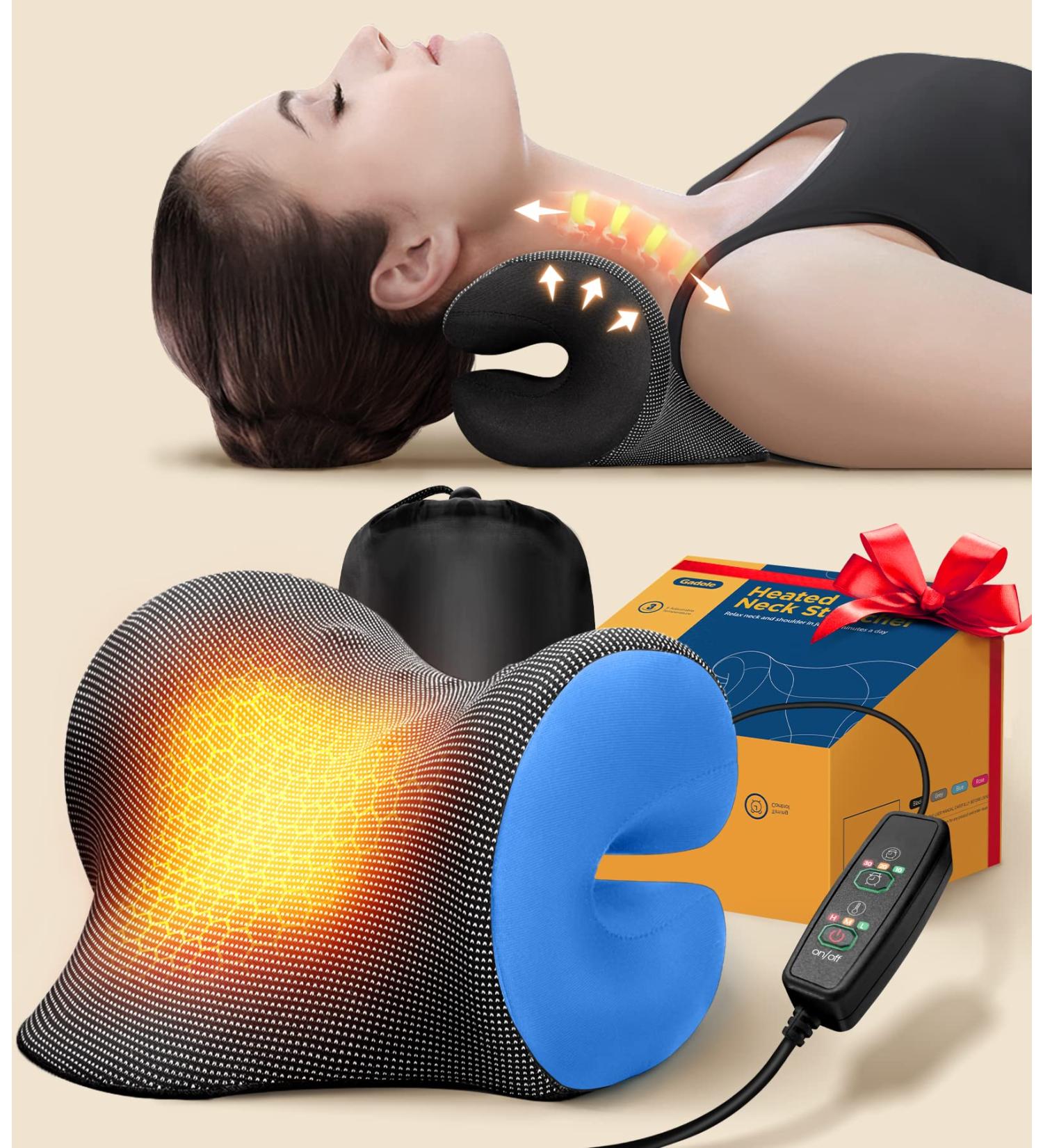 8X Pain Relief Magnetic Therapy Heated Neck Stretcher 3X Larger Graphene Heating Pad Cervical Traction Device Pillow Neck Hump Corrector w/Timer Setting Relax Gifts for TMJ Tension Muscle Migraine - Buy Online on GoSupps.com