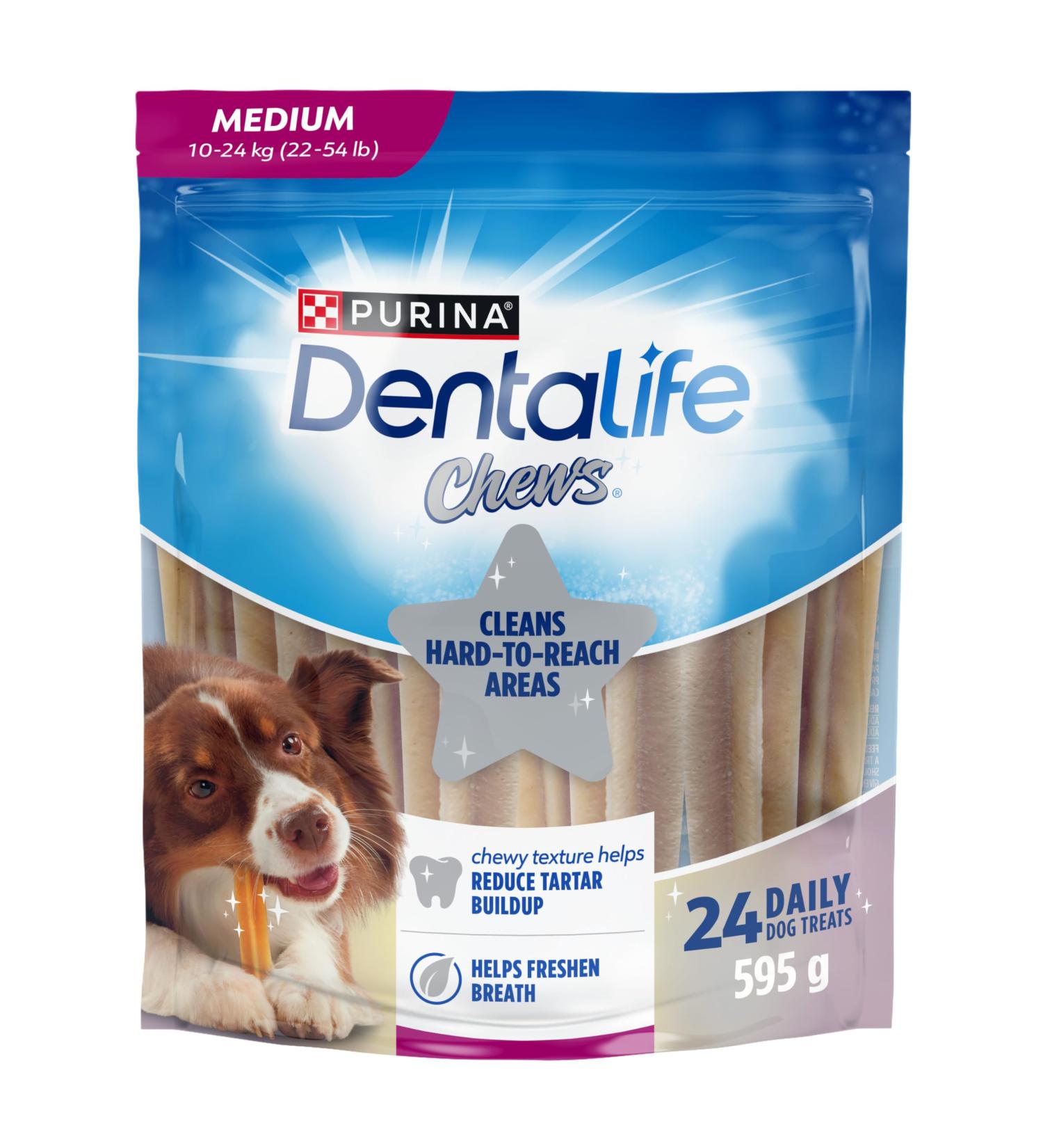 DentaLife Chews Dog Treats for Medium Breed Dogs - 595 g Pouch (1 Pack) 595 g (Pack of 1) - Buy Online on GoSupps.com