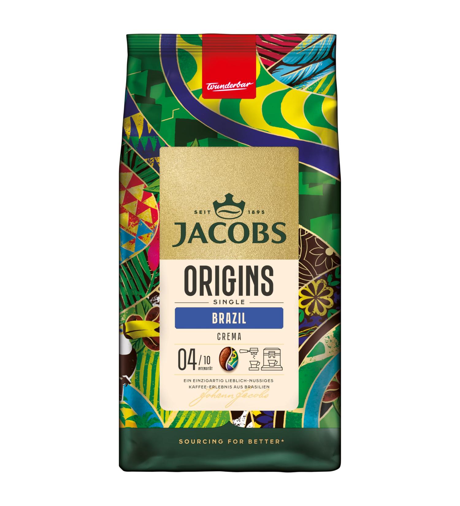 Buy Jacobs Origins Brazil Whole Bean Coffee 1kg - Premium Gourmet Coffee Freshly Roasted International Shipping Available - Buy Online on GoSupps.com