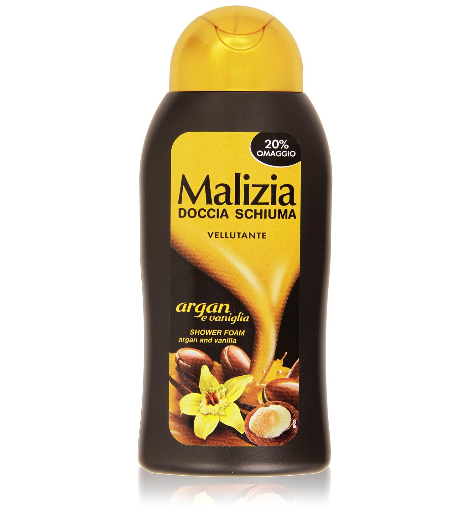 Malizia Shower Foam 300ml | Smoothing Argan & Vanilla | International Shipping Available - Buy Online on GoSupps.com