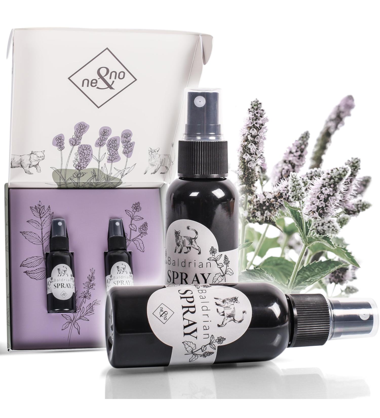 Buy ne & no Valerian Spray Gift Set for Cats - 2 x 50ml | Perfect for Toys Scratching Trees Litter Box | Enhance Playtime with Cat Mint Spray - Buy Online on GoSupps.com