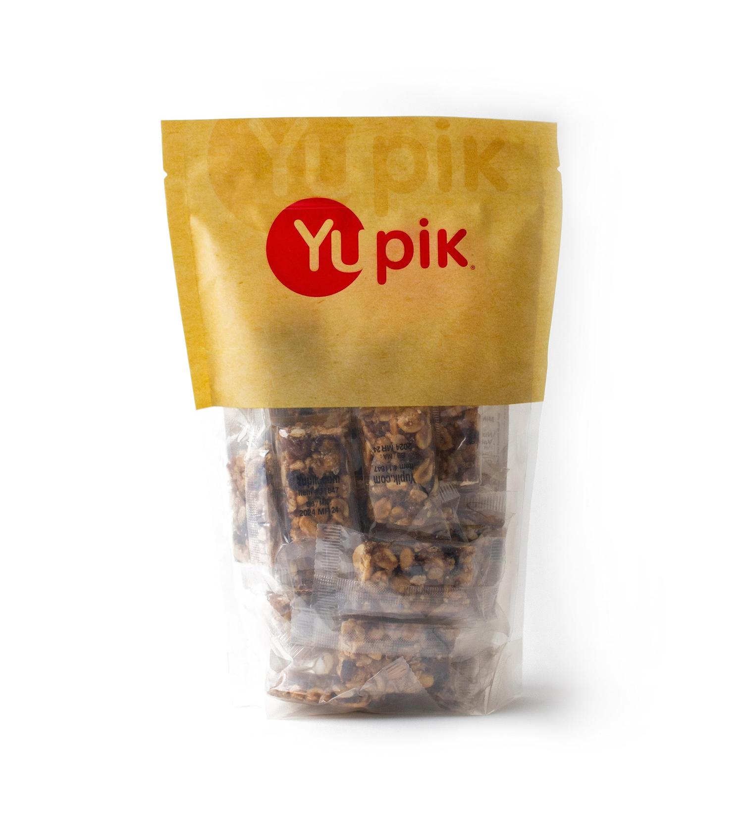 Yupik Peanut Butter And Jam Mini Bars 454 g Individually Wrapped Healthy Snack Nut Bars Crunch Bars Gluten-Free with Peanuts Honey Raisins Cranberries Peanuts Almonds Apricots Snack On the Go - Buy Online on GoSupps.com