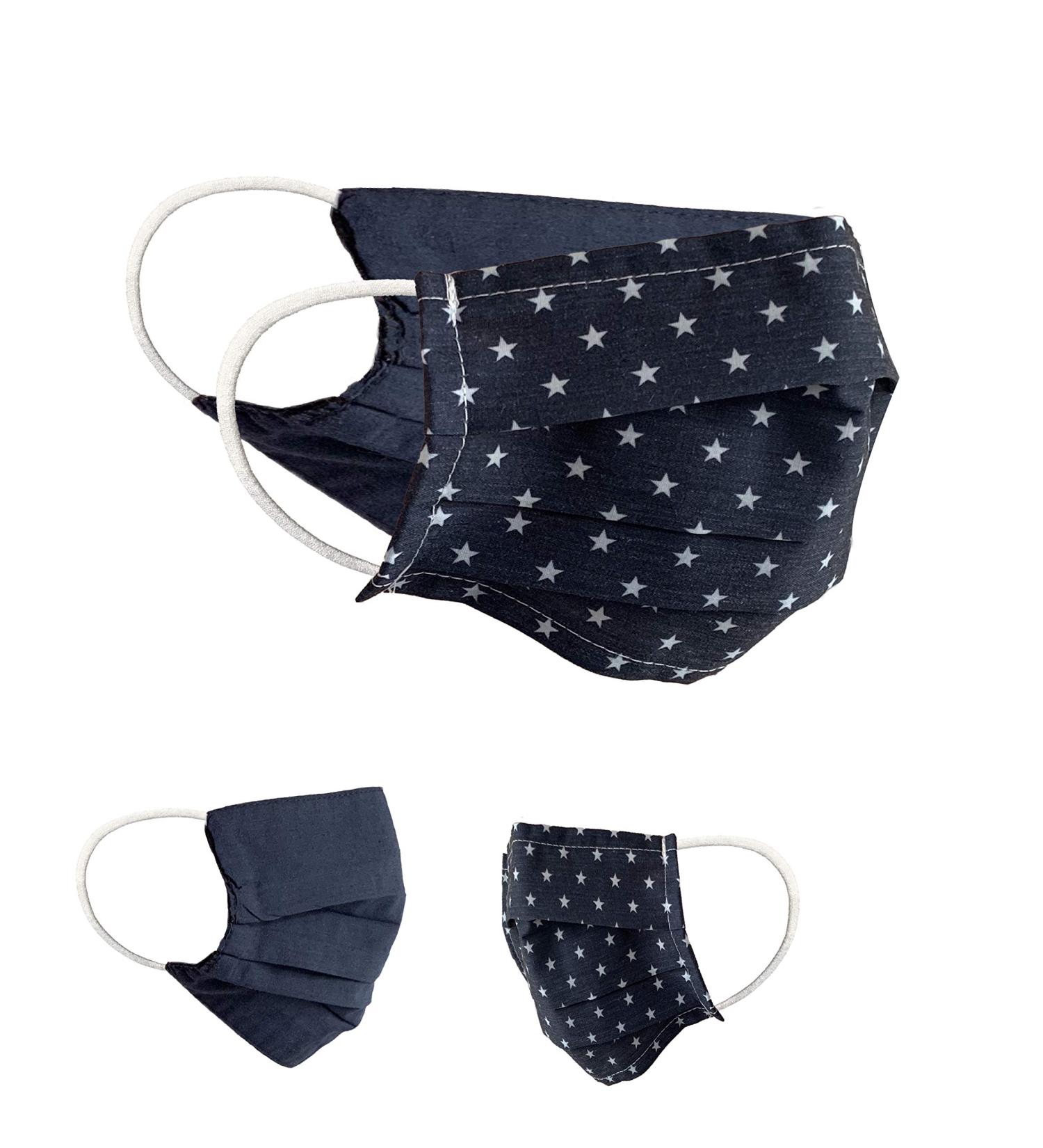 BAF Community Masks for Teenagers - 2 Pack Unisex Cotton Washable Masks 14cm Wide Stylish Motif Ideal Nose Protection - Buy Online on GoSupps.com