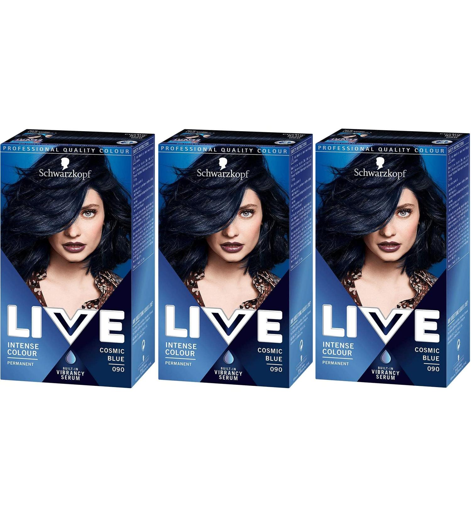  Schwarzkopf Schwarzkopf & Henkel Live XXL Colour Cosmic Blue Number 90 Pack of 3 - Buy Online on GoSupps.com
