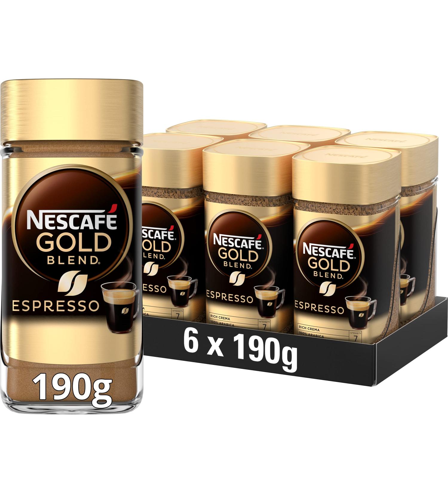 Nescaf Gold Blend Espresso | Instant Coffee | 190g | 6 Pack | 633 Cups - Buy Online on GoSupps.com