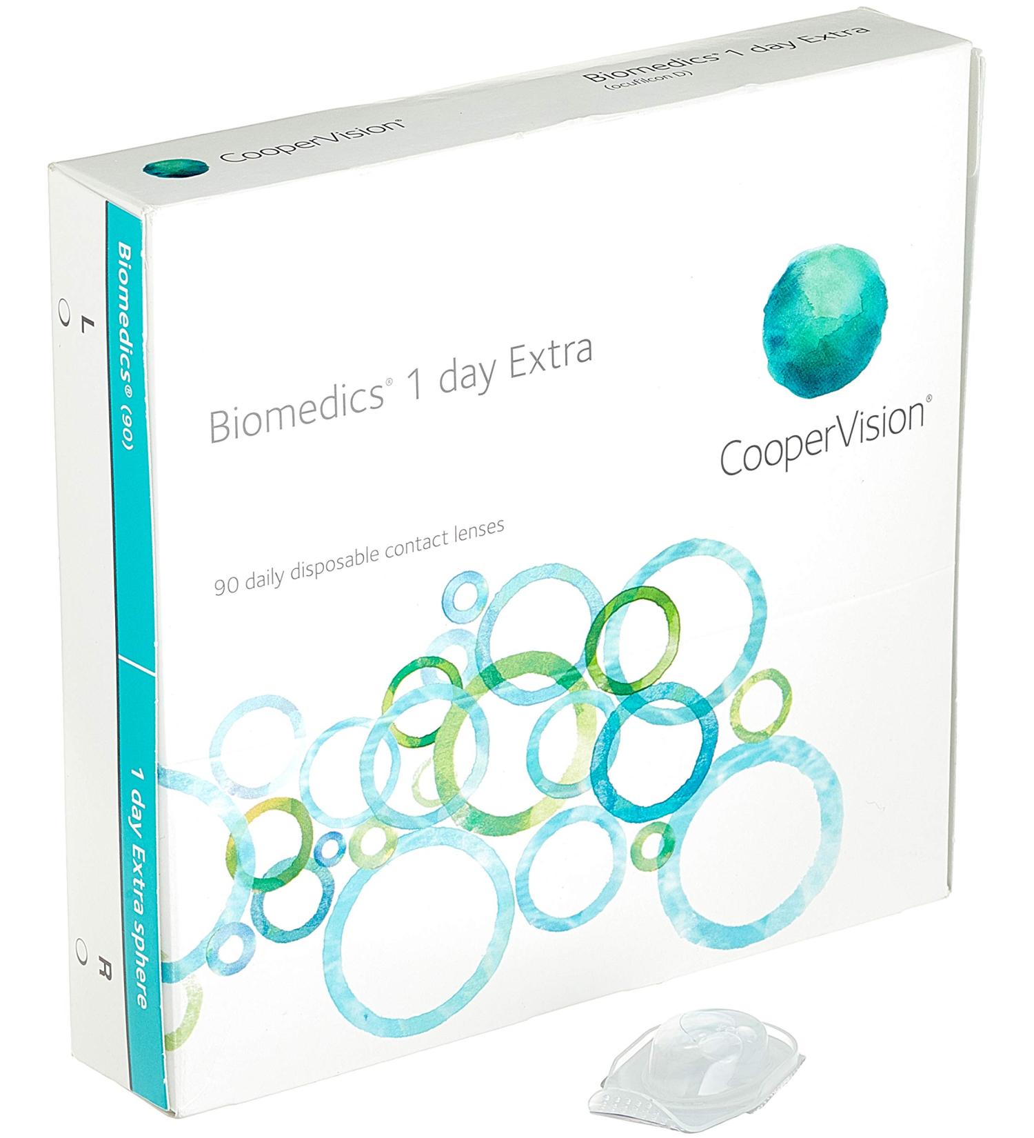 Biomedics 1 Day Extra Sphere Daily Contact Lenses - 90 Pack (-3.00 Diopters BC 8.60mm DIA 14.20mm) - Soft Lenses for Clear Vision - Buy Online on GoSupps.com