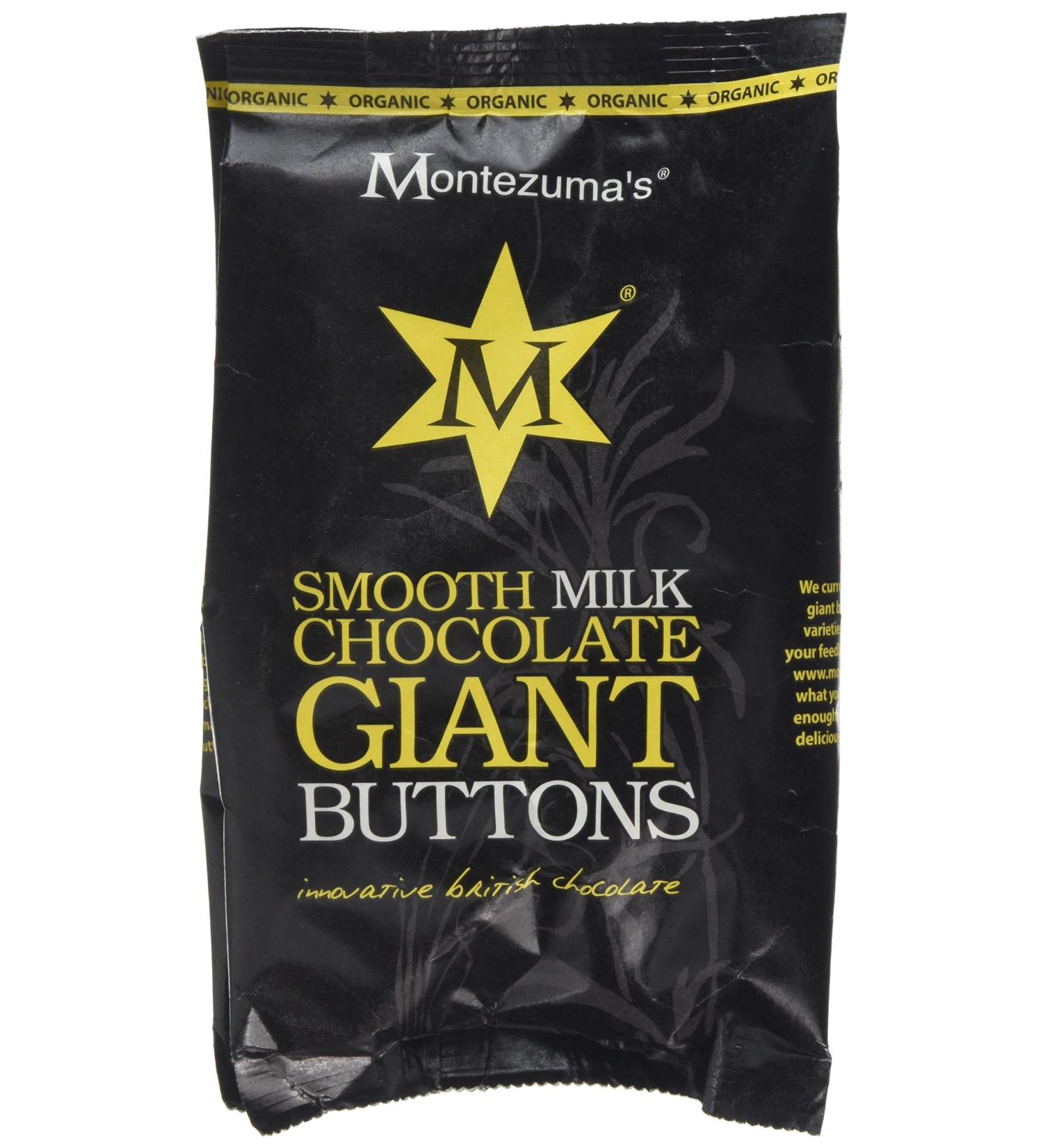  Montezuma Montezuma's 5 Giant Organic Milk Chocolate Buttons 180g - Buy Online on GoSupps.com