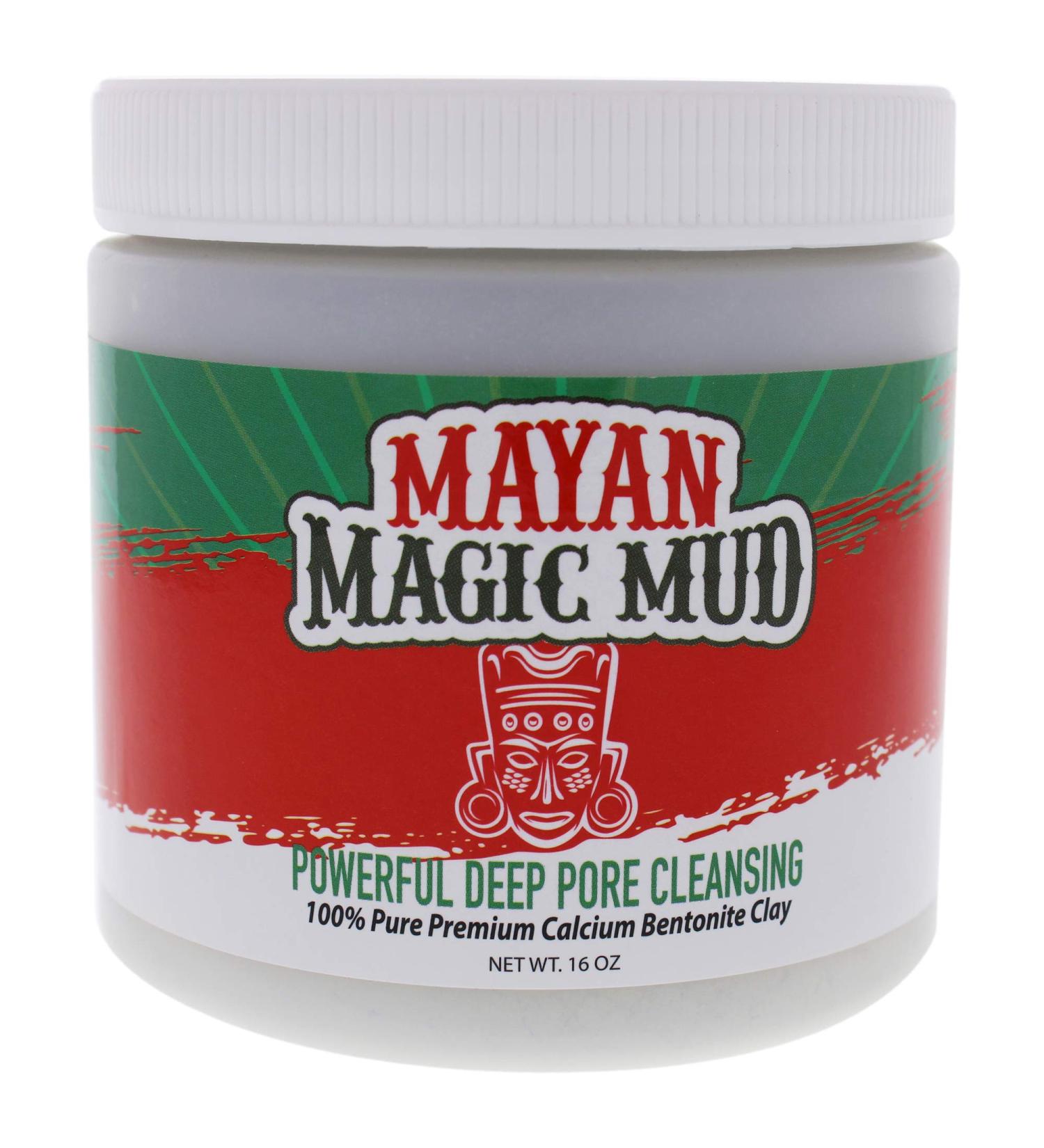 Mayan Magic Mud Deep Pore Cleansing Calcium Bentonite Clay Face Mask - 16 Oz - Spa Quality Facial Skin Care for Men and Women - USA Made - Buy Online on GoSupps.com