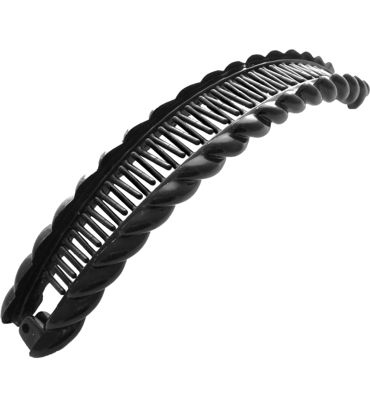 Banana clip fish clip hair comb fish clip black or tort banana clip black barley twist banana clip by cherry-on-top black