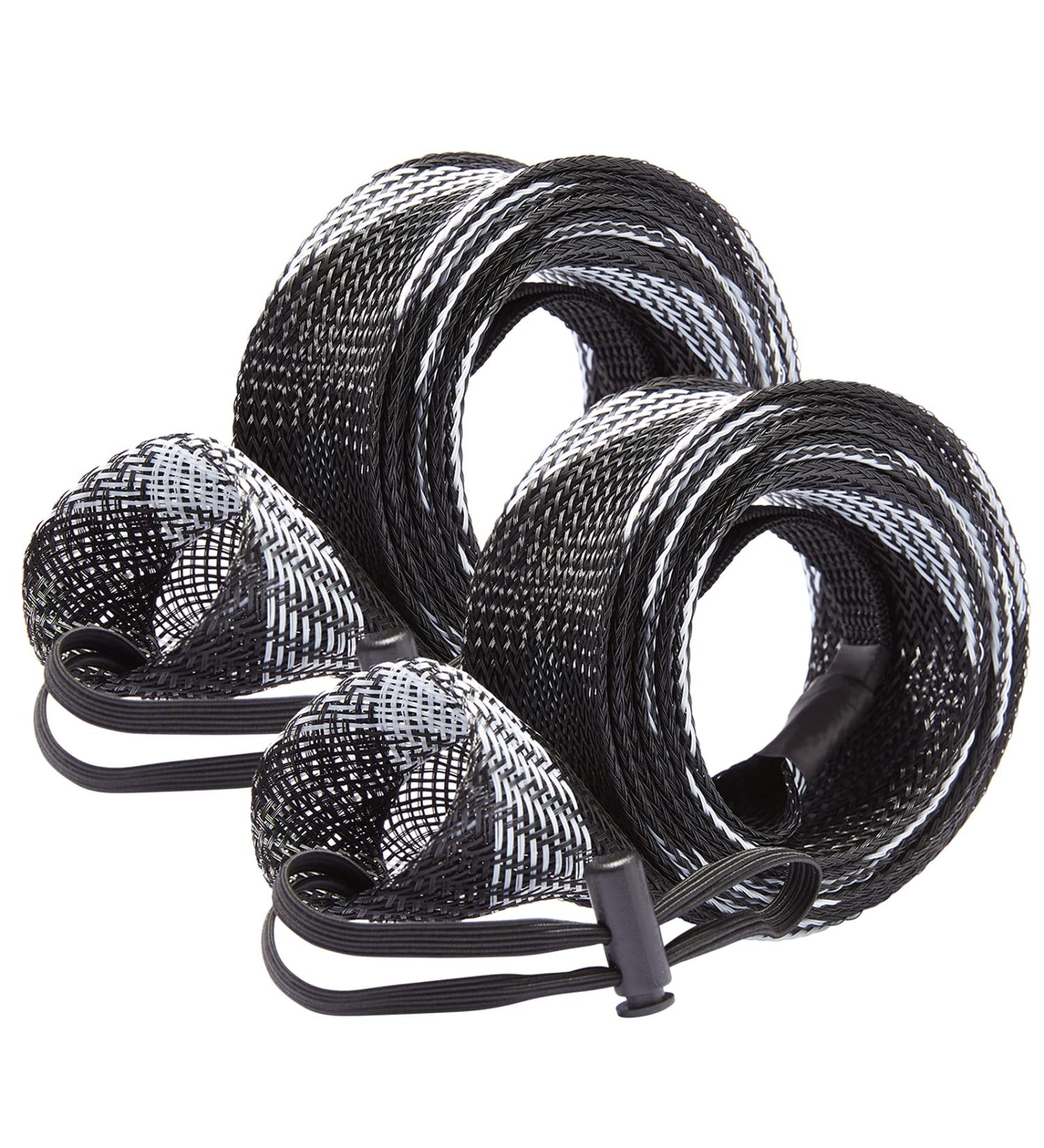 BASSDASH 7-1/2ft Casting Spinning Rod Sleeves - 2pcs Black & White | Protective Socks for Fishing Poles - Buy Online on GoSupps.com