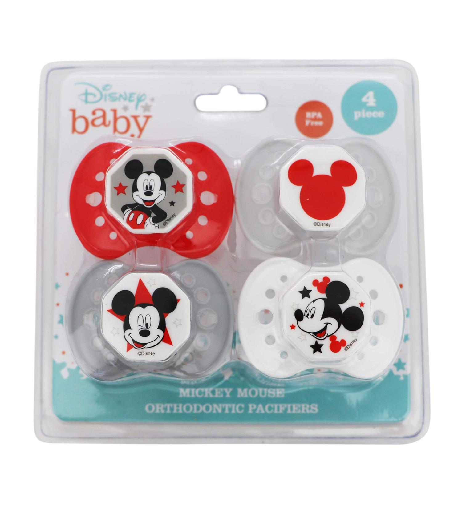 Cudlie Disney Mickey Mouse Baby Boy 4 Pack Pacifiers - Winkin Mickey Design - Buy Online on GoSupps.com