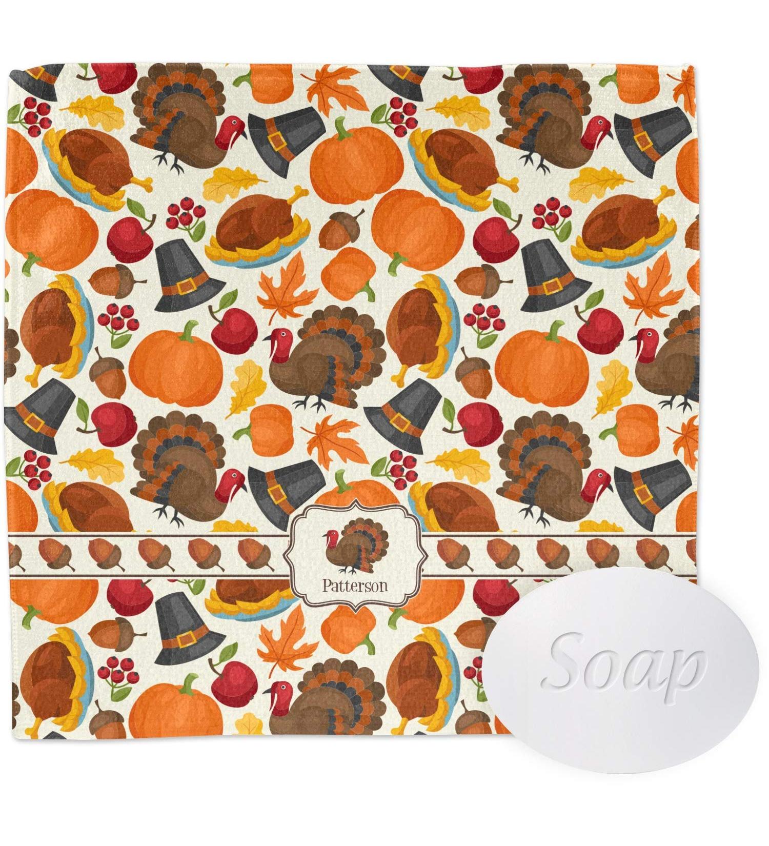 YouCustomizeIt Personalized Traditional Thanksgiving Washcloth